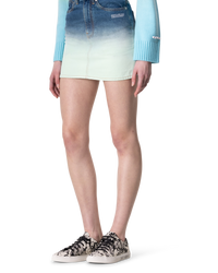 Ombre Denim Mini Skirt