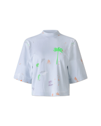 Splatter Painted Cropped T-Shirt - DIHSAN
