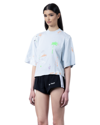 Splatter Painted Cropped T-Shirt