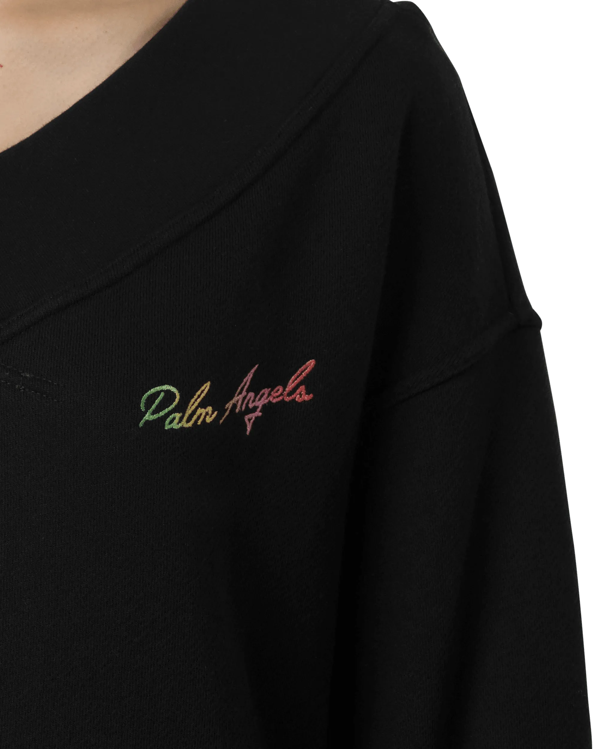 Miami Logo Off-Shoulder Sweatshirt