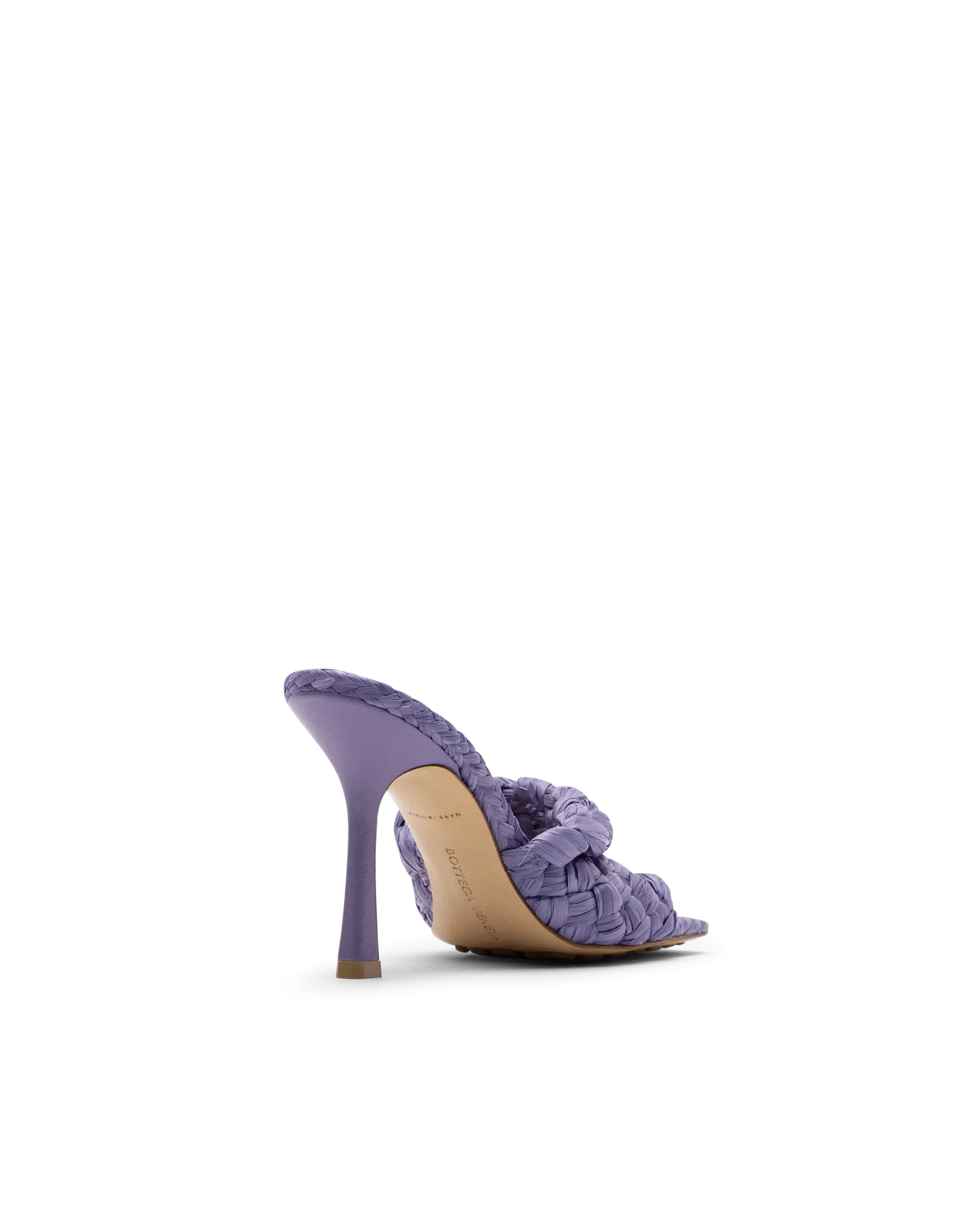 Raffia Stretch Heeled Mules - DIHSAN