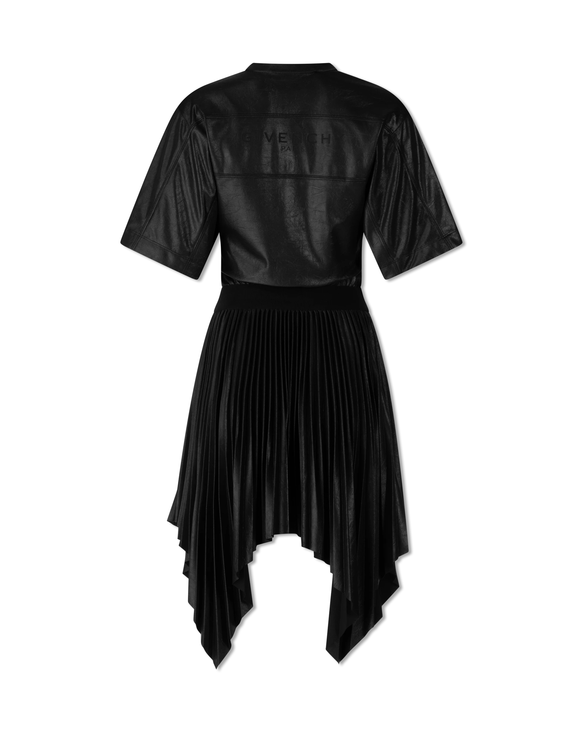 Pleated Lacquer T-Shirt Dress