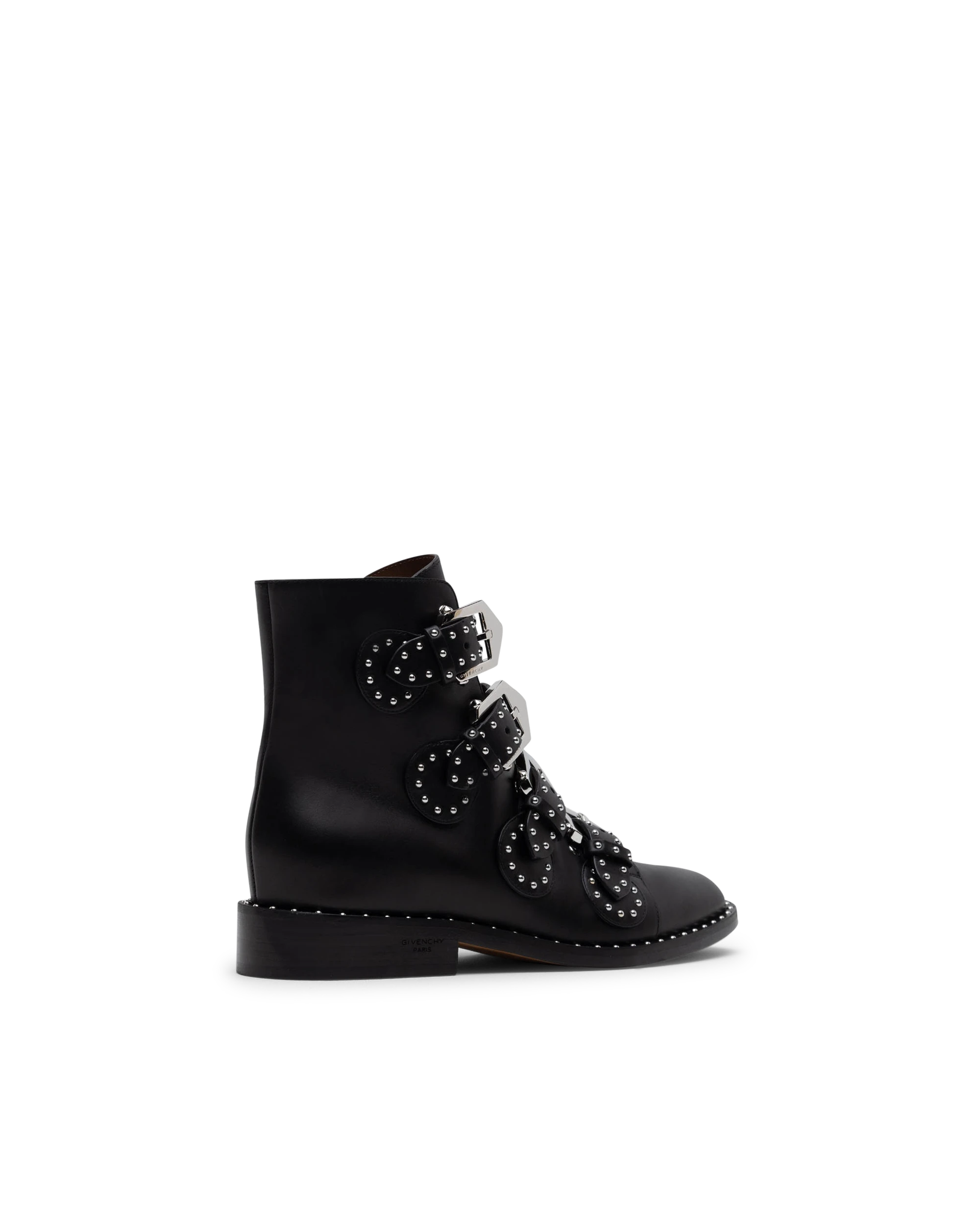 Studded Buckle Ankle Boots