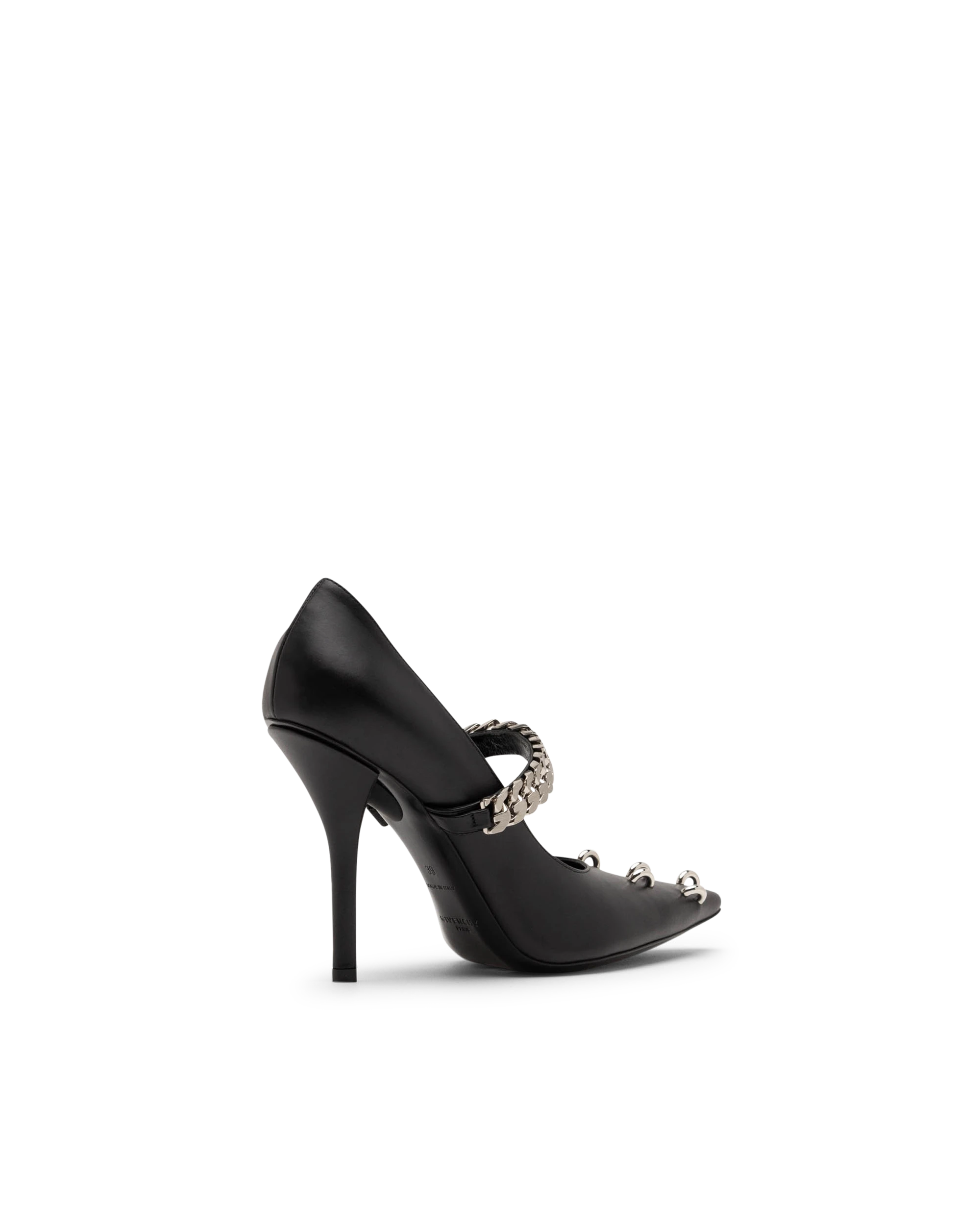 Metal-Detailed Leather Pumps