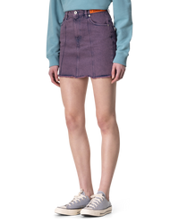 Overdyed Denim Mini Skirt
