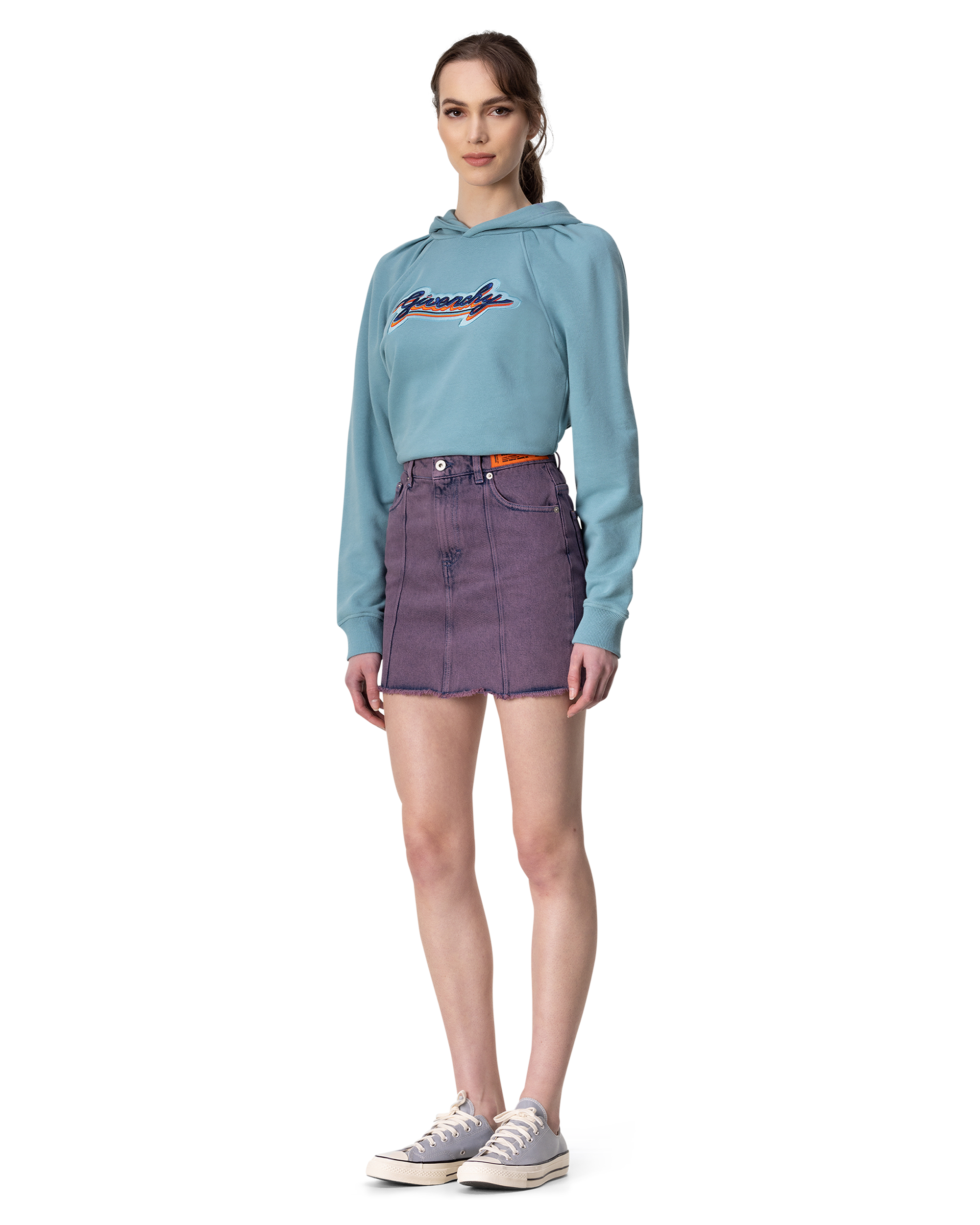 Overdyed Denim Mini Skirt