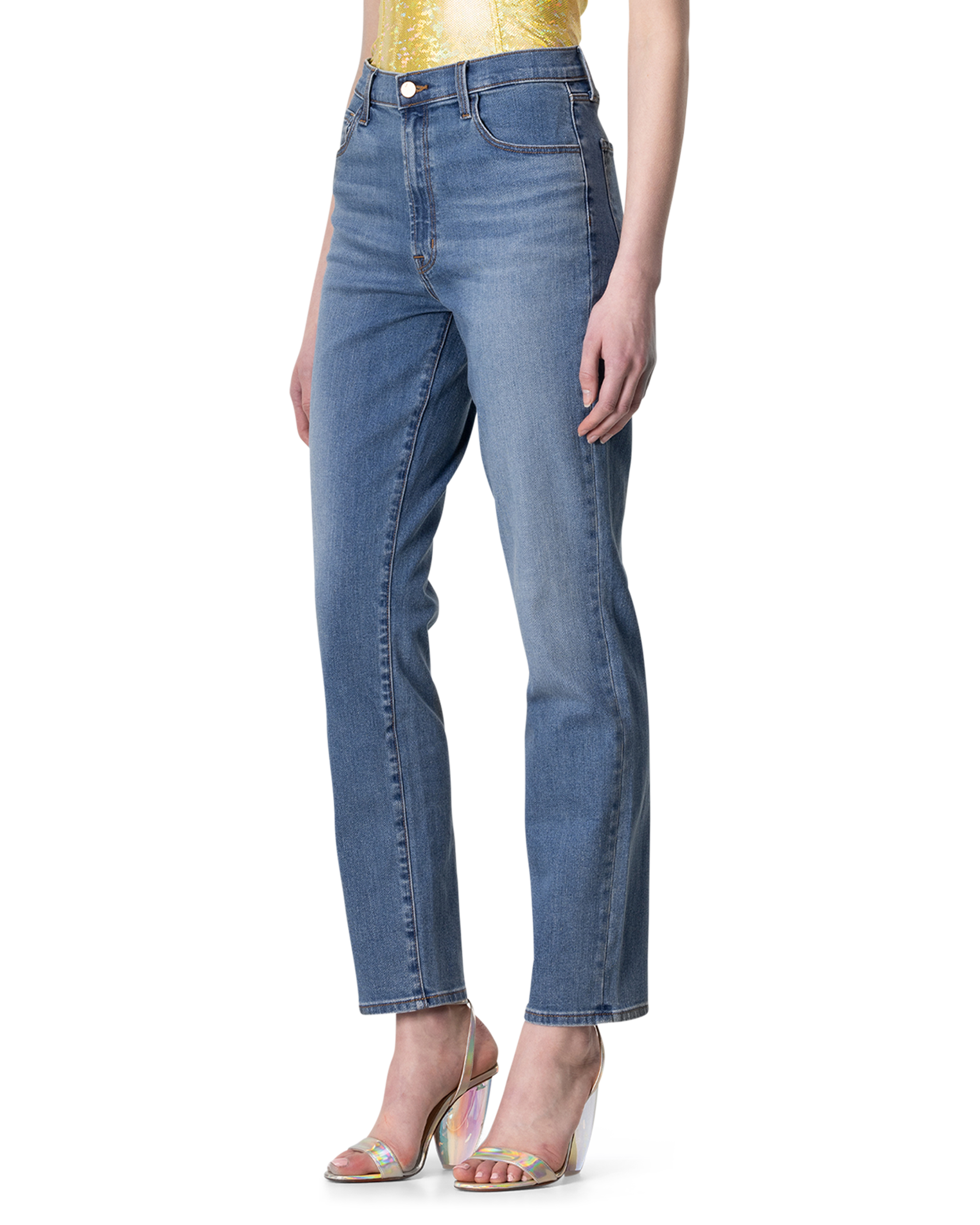 Teagan High Rise Straight Jeans