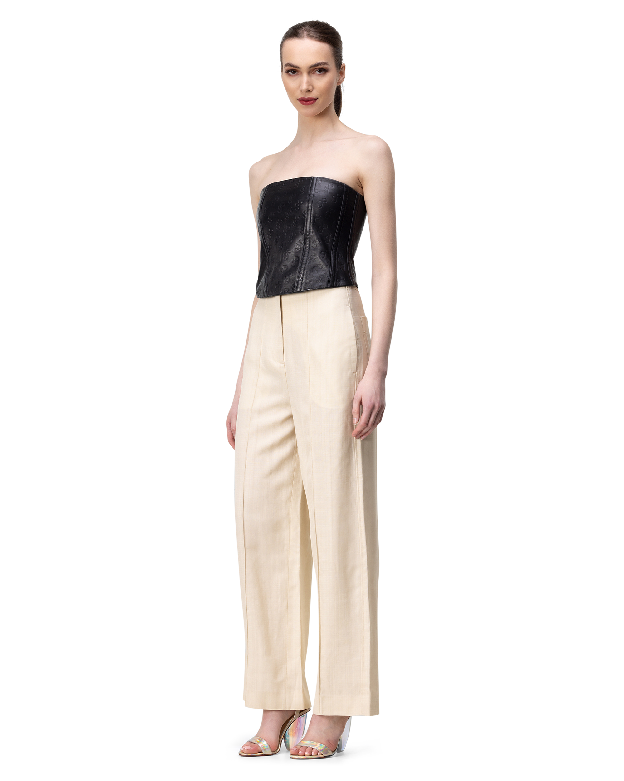Structured Fine Cotton Trousers