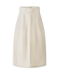 High Waisted Silk Midi Skirt - DIHSAN