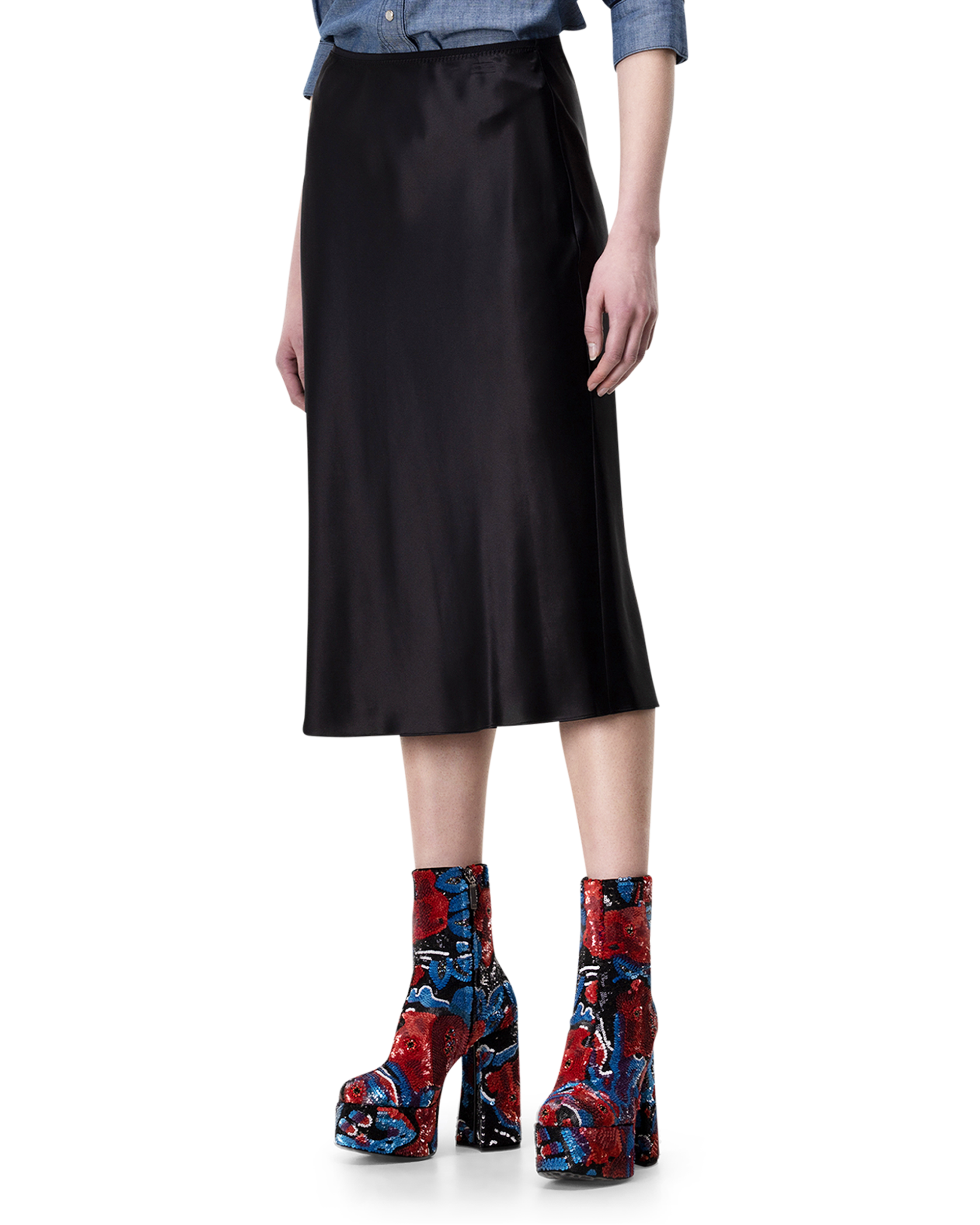Isaak Silk Midi Skirt