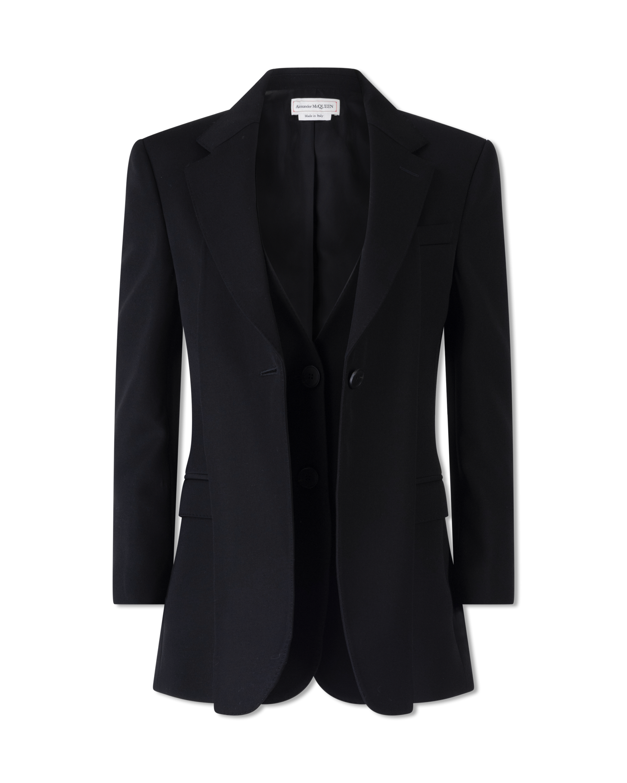 Peak Lapel Wool Blazer
