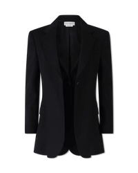 Peak Lapel Wool Blazer - DIHSAN