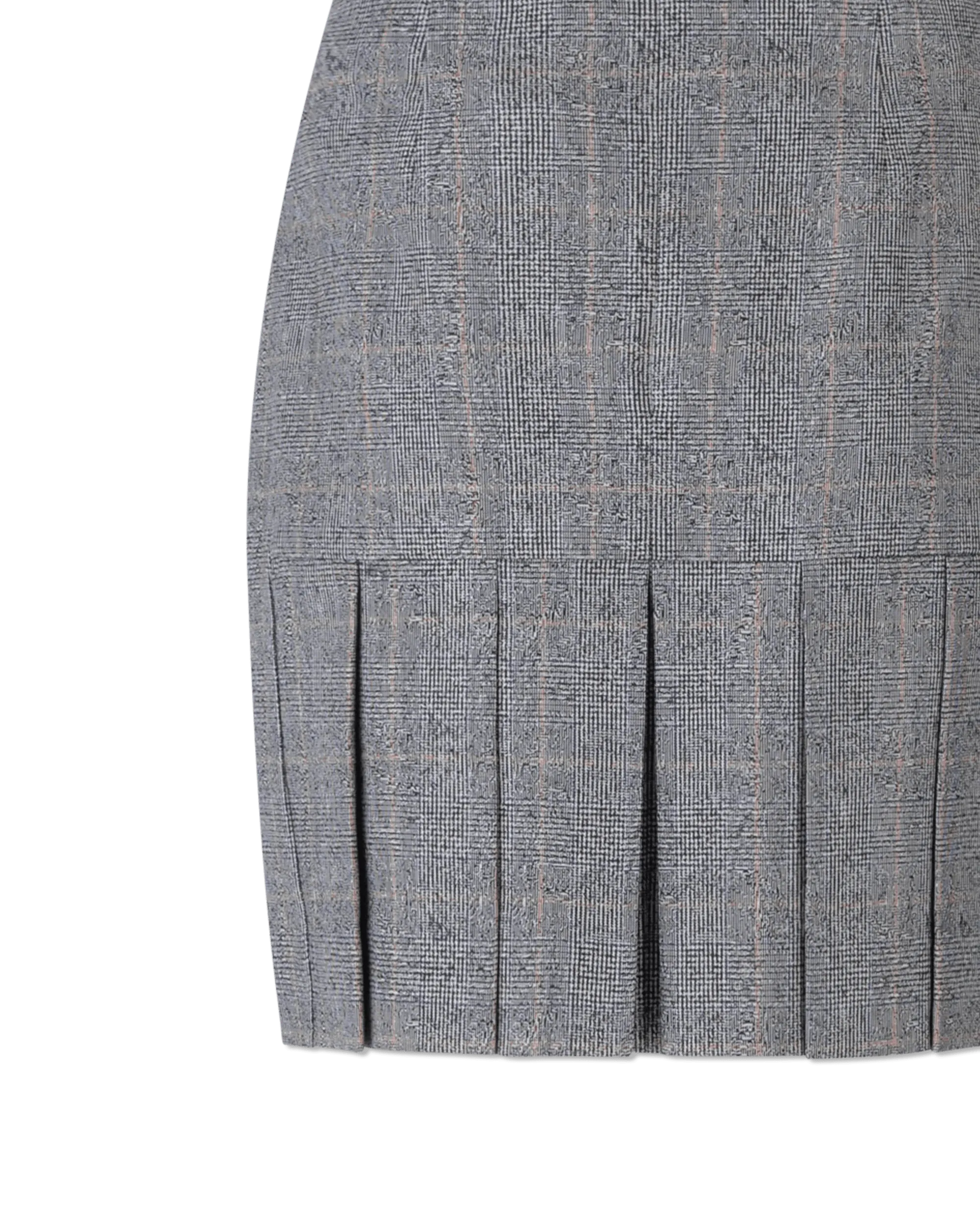 Pleated Wool Mini Skirt