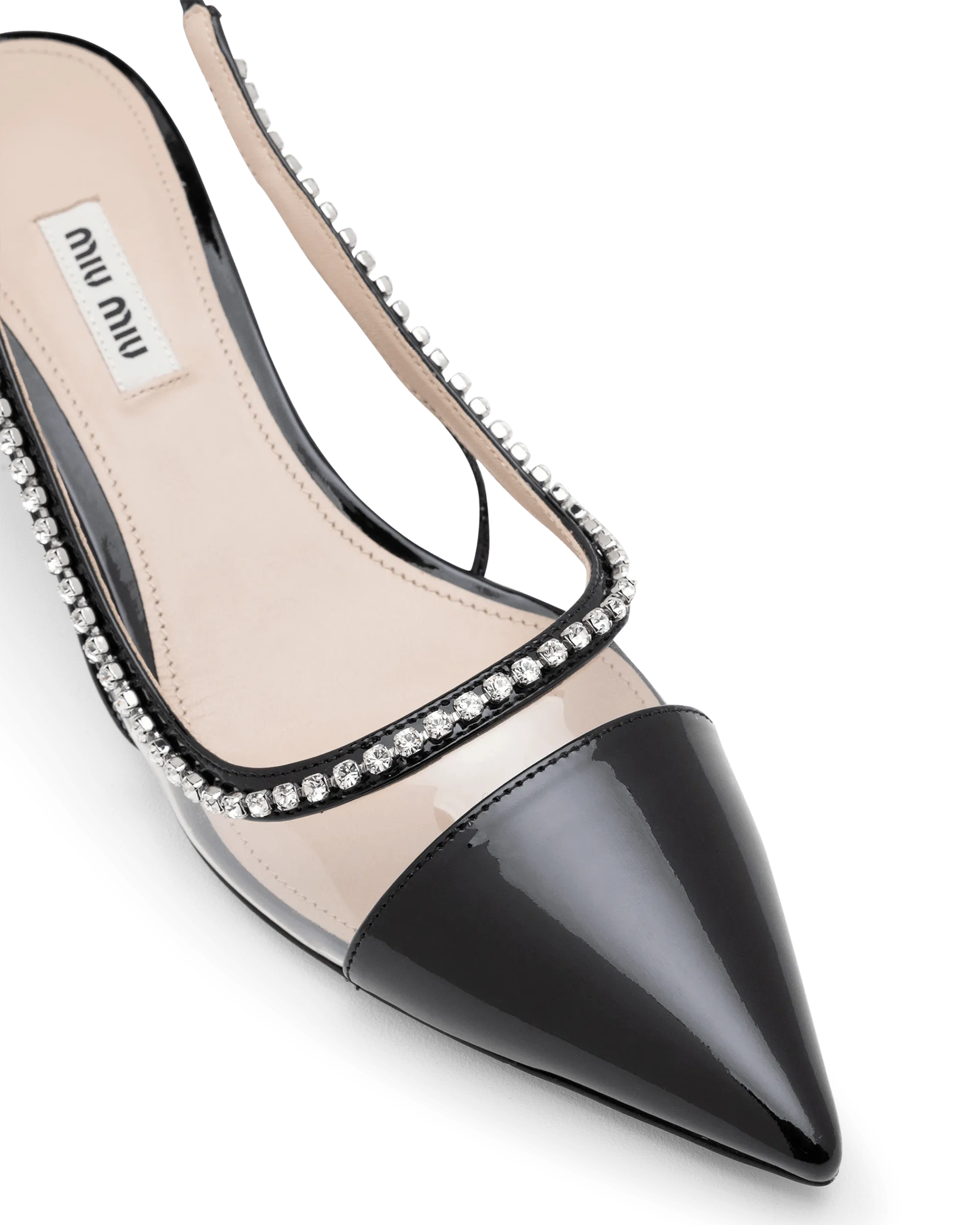 Crystal Embellished Slingback Pumps