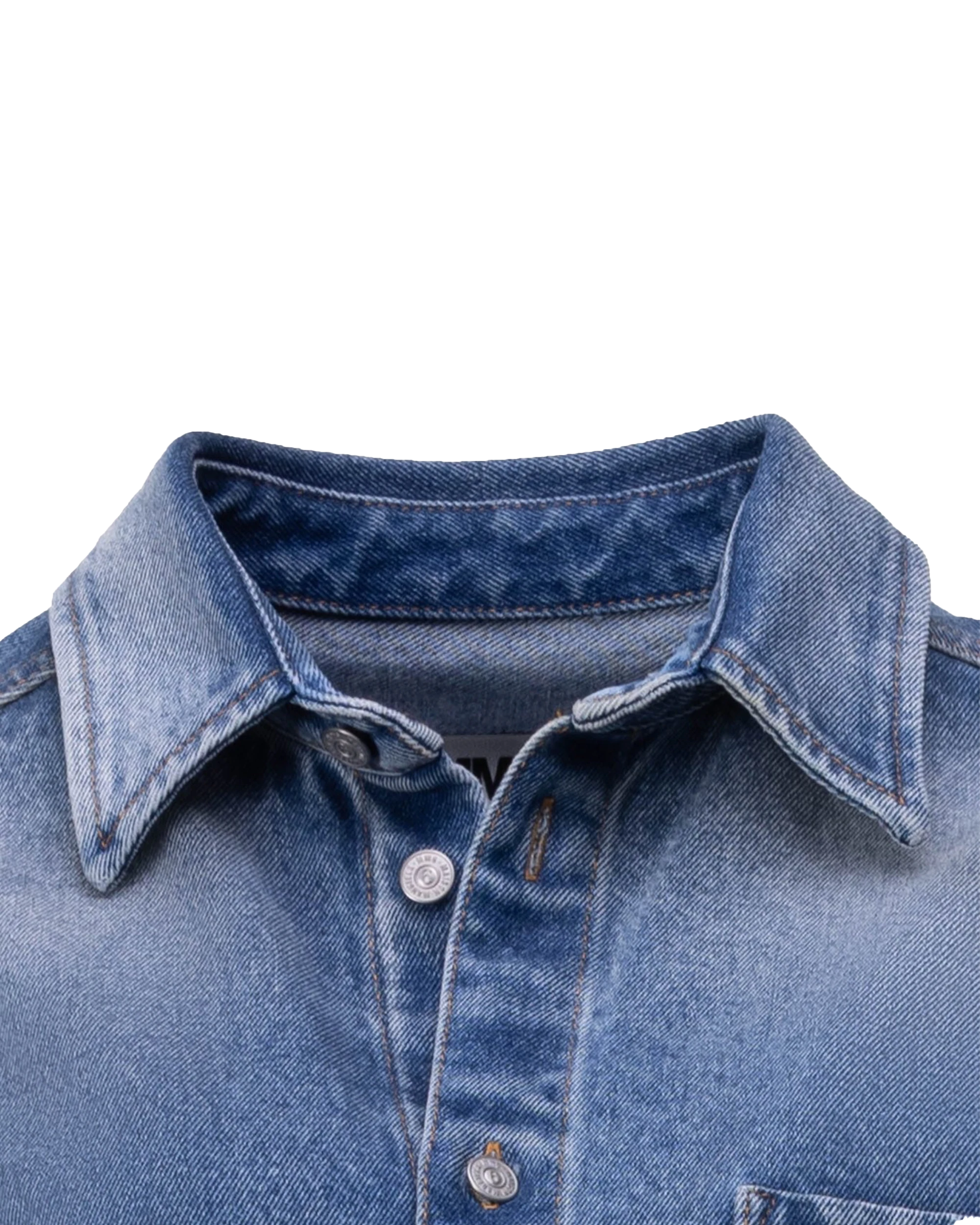 Spliced Denim Shirt