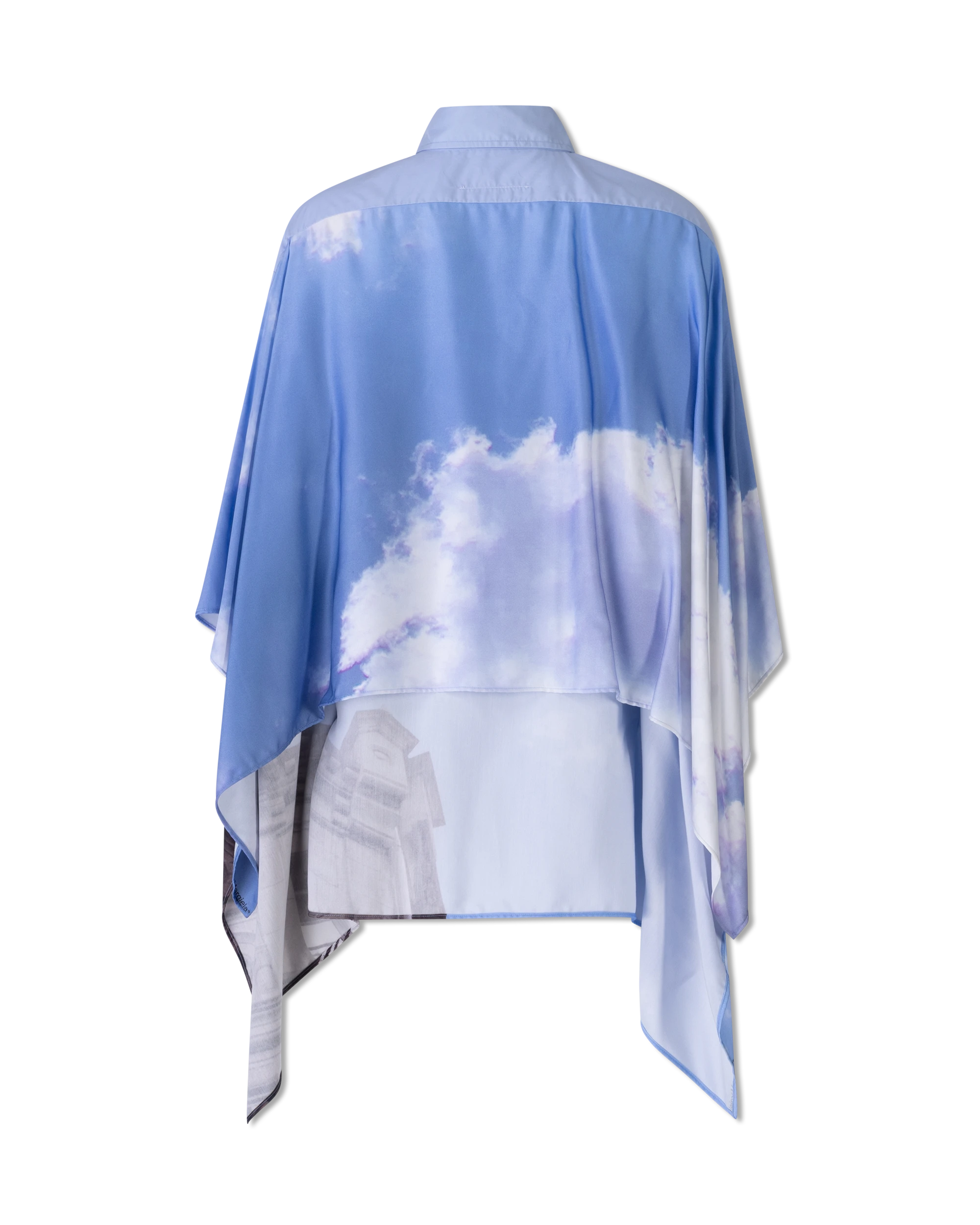 Sky Scarf Buttoned Shirt