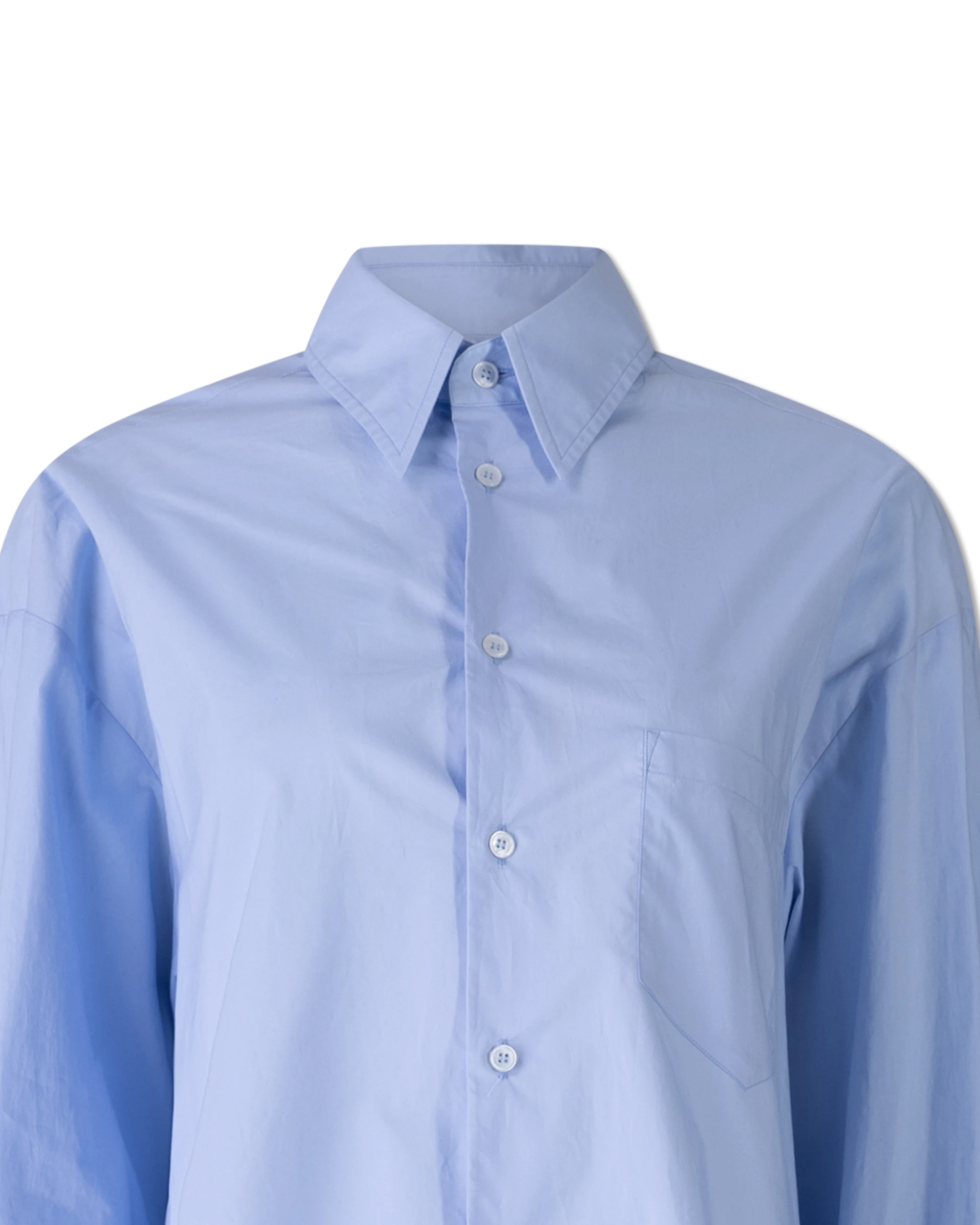 Sky Scarf Buttoned Shirt