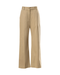 Wide Leg Gabardine Trousers - DIHSAN