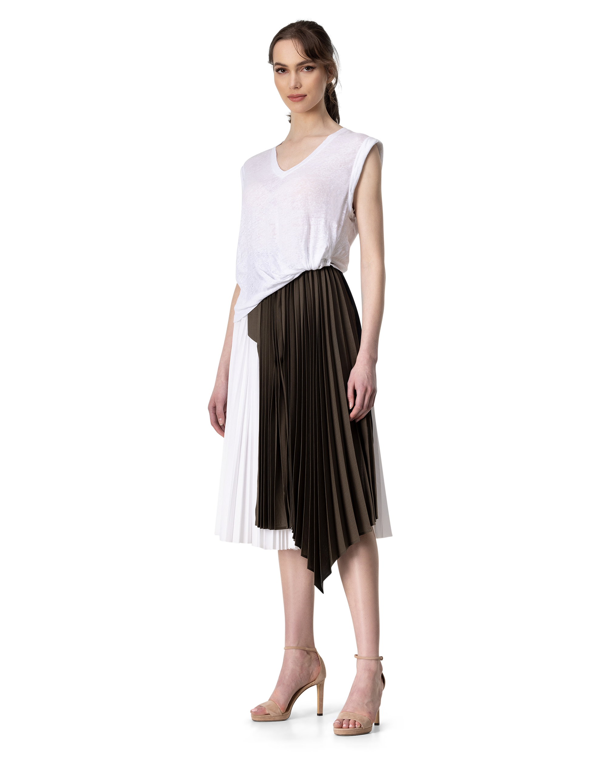 Sacai Pleated Midi Skirt