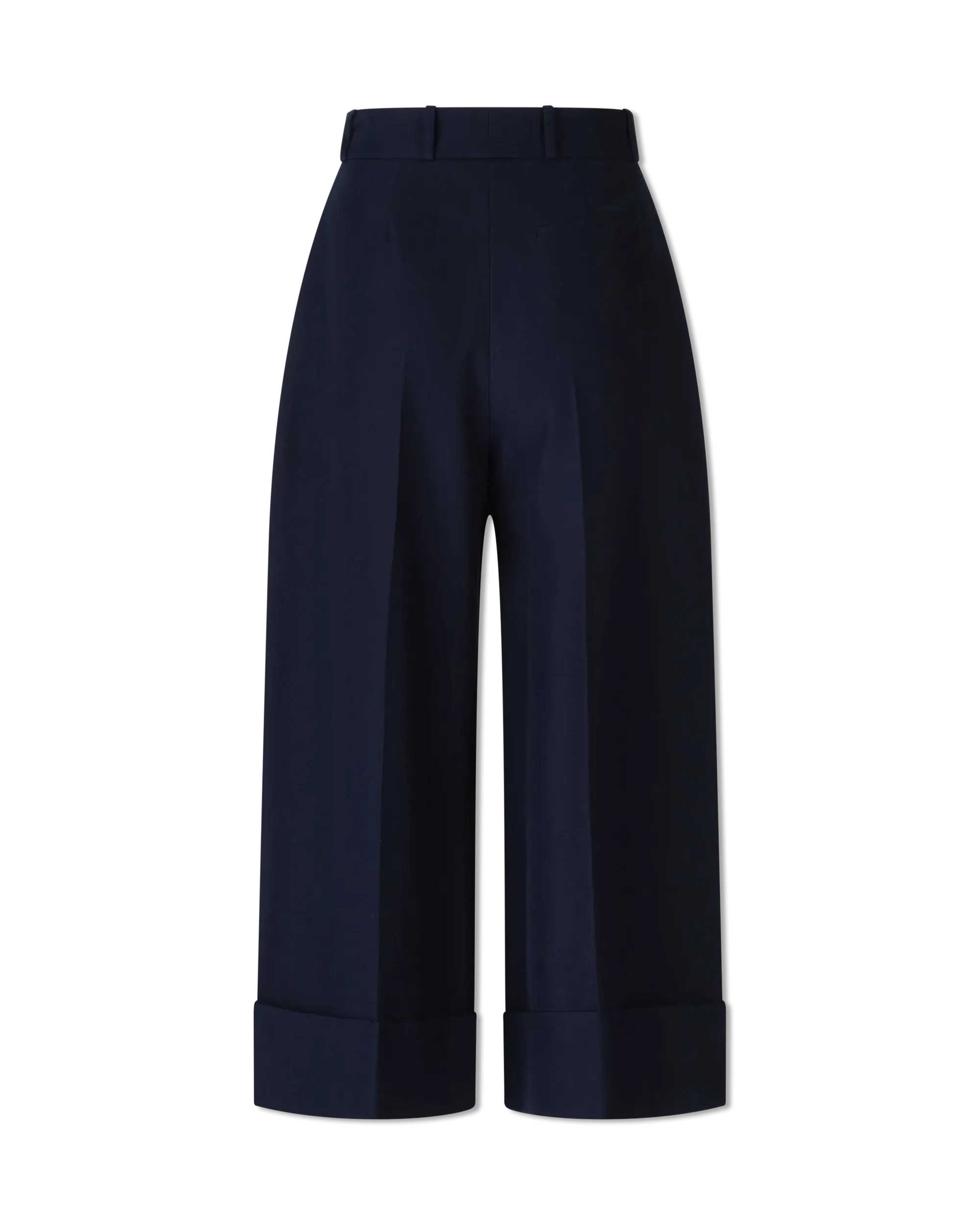 High-Waisted Wide-Leg Cropped Pants - DIHSAN