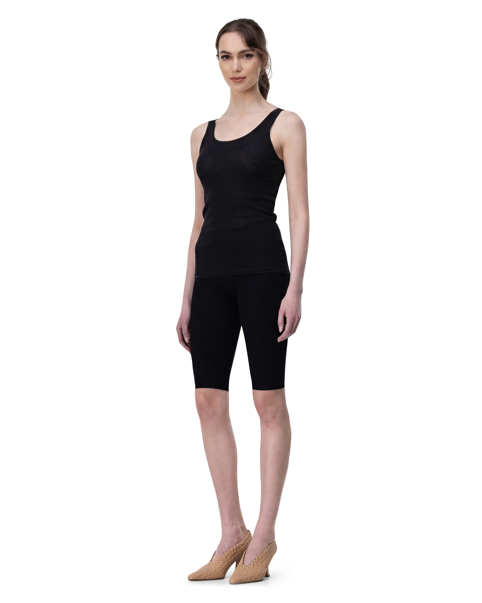 Semi-Sheer Jersey Tank Top