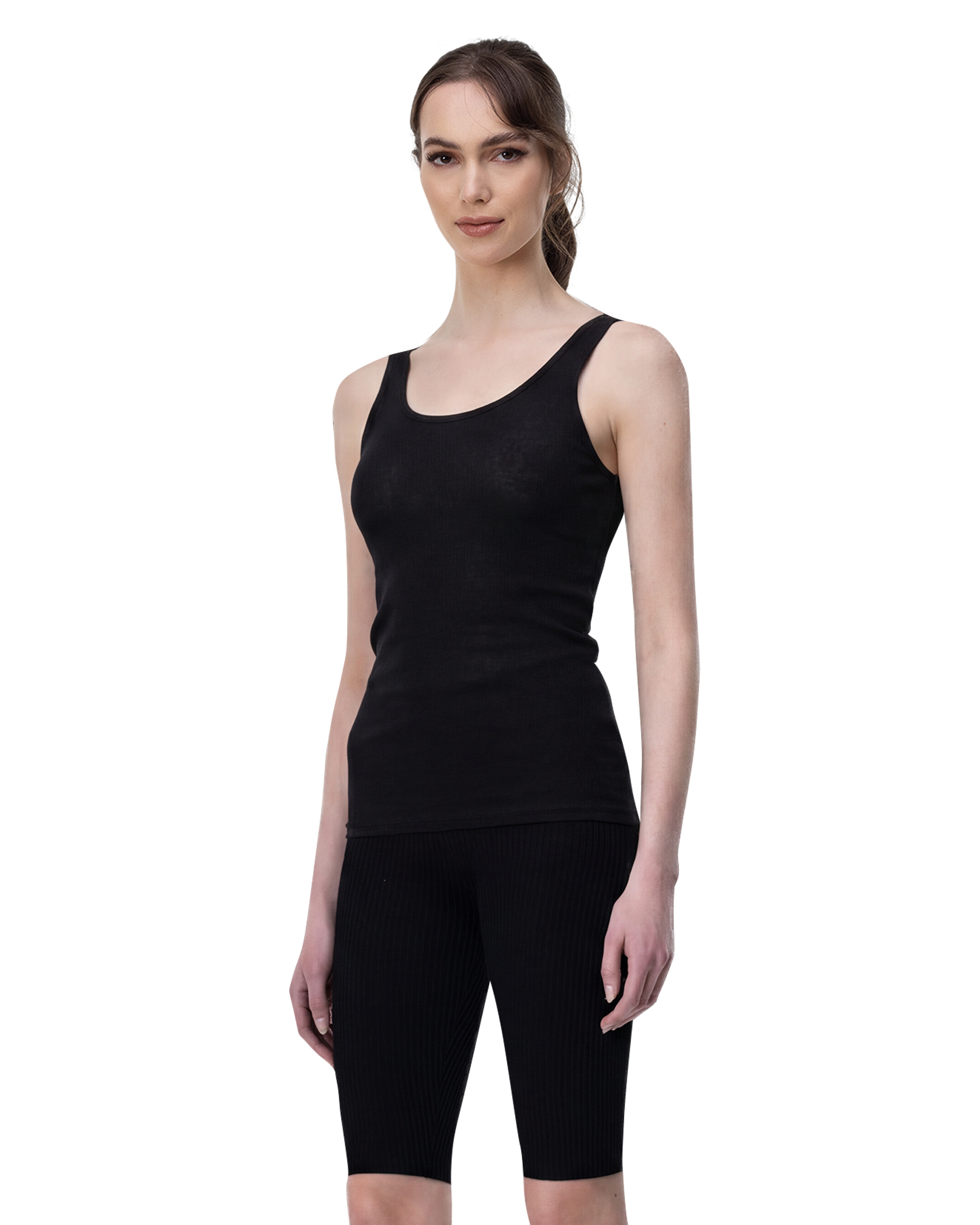 Semi-Sheer Jersey Tank Top