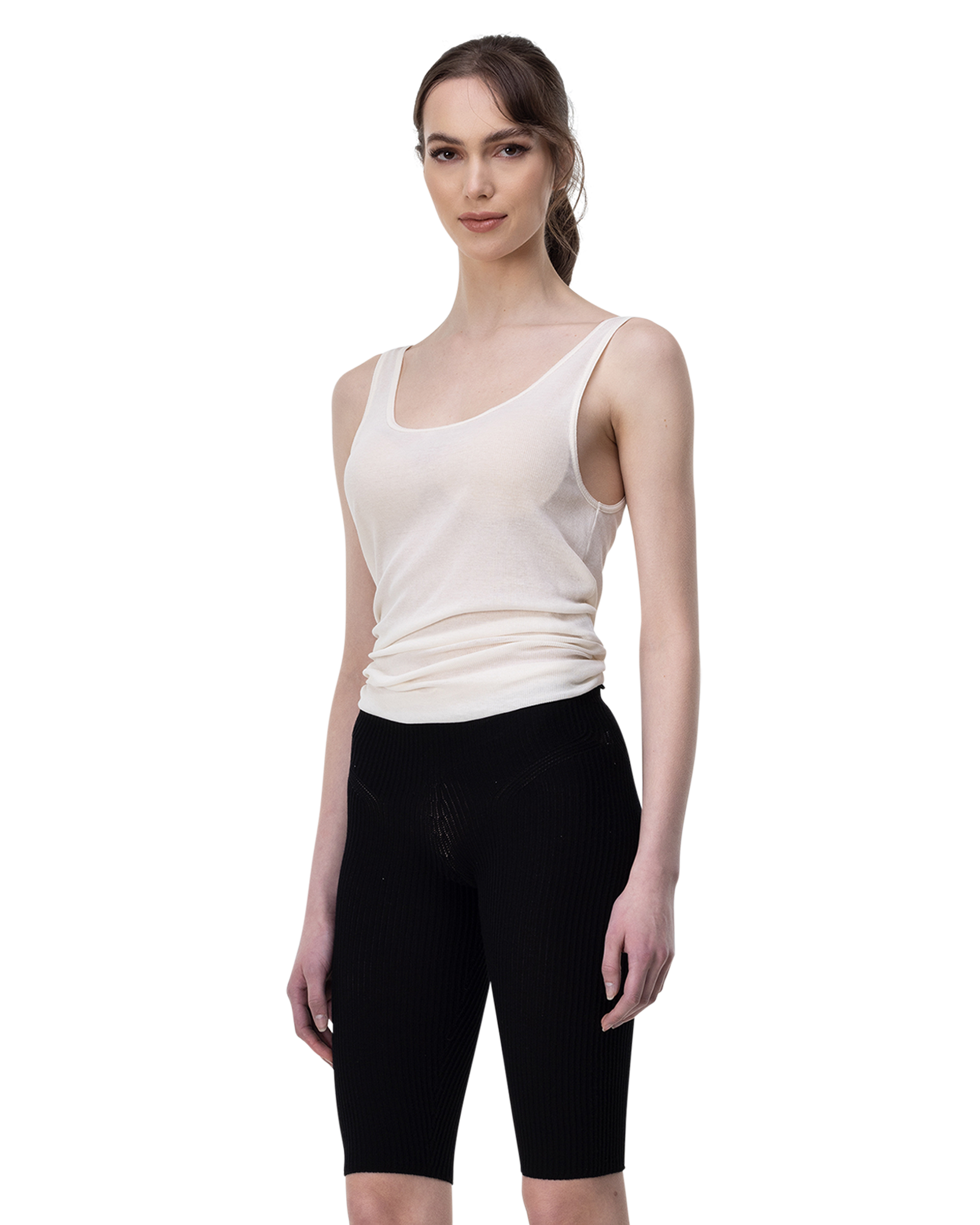 Semi-Sheer Jersey Tank Top