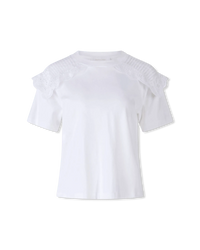 Eyelet Embroidered T-Shirt - DIHSAN