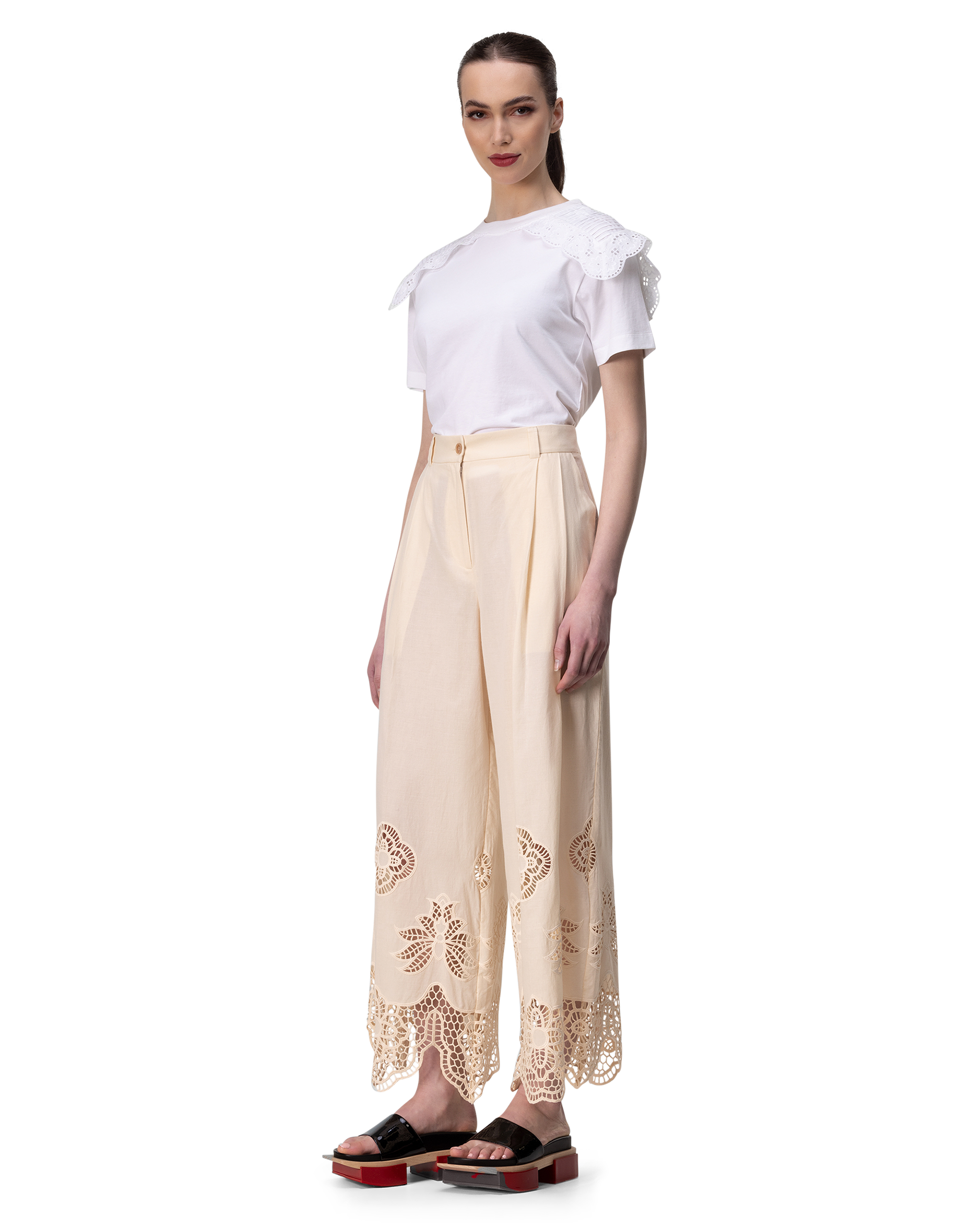 Eyelet Embroidered T-Shirt