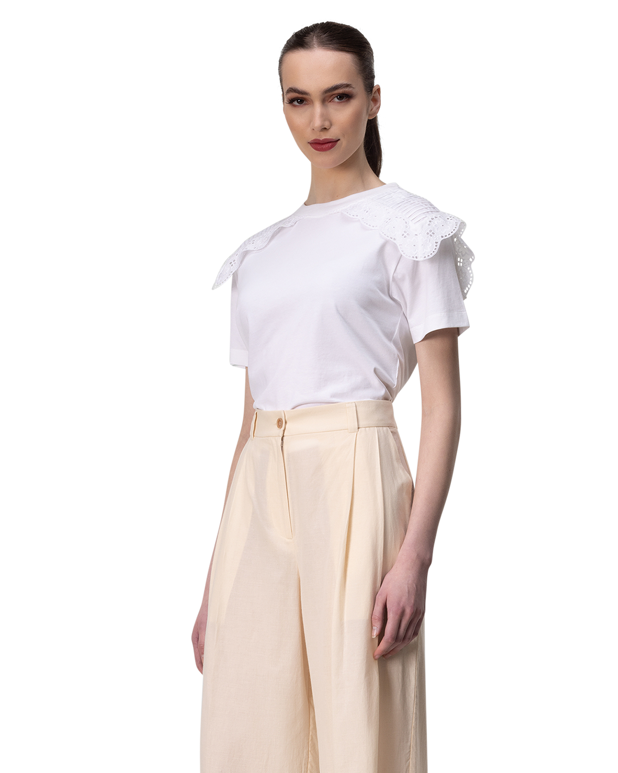 Eyelet Embroidered T-Shirt