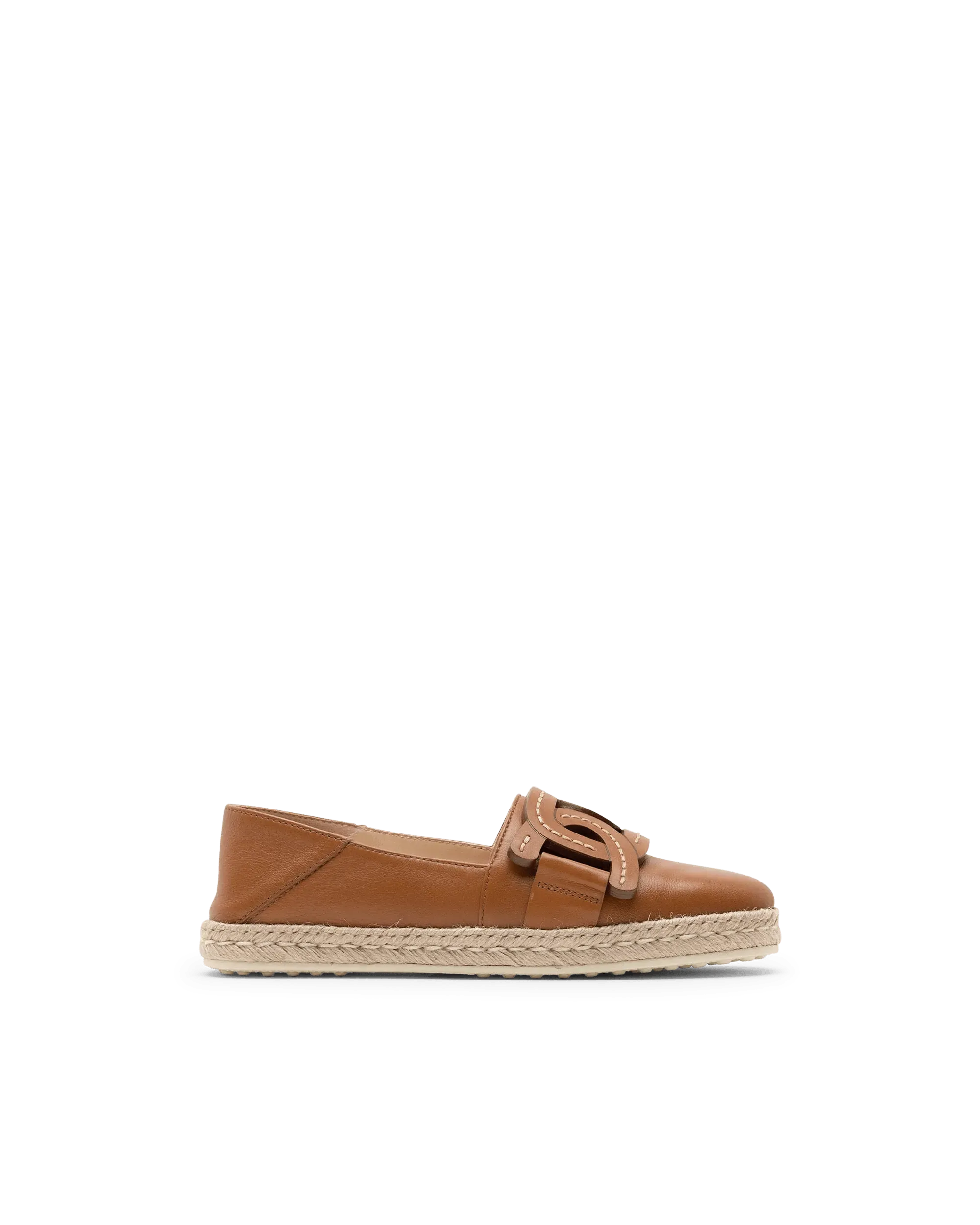 Leather Chain Espadrilles - DIHSAN