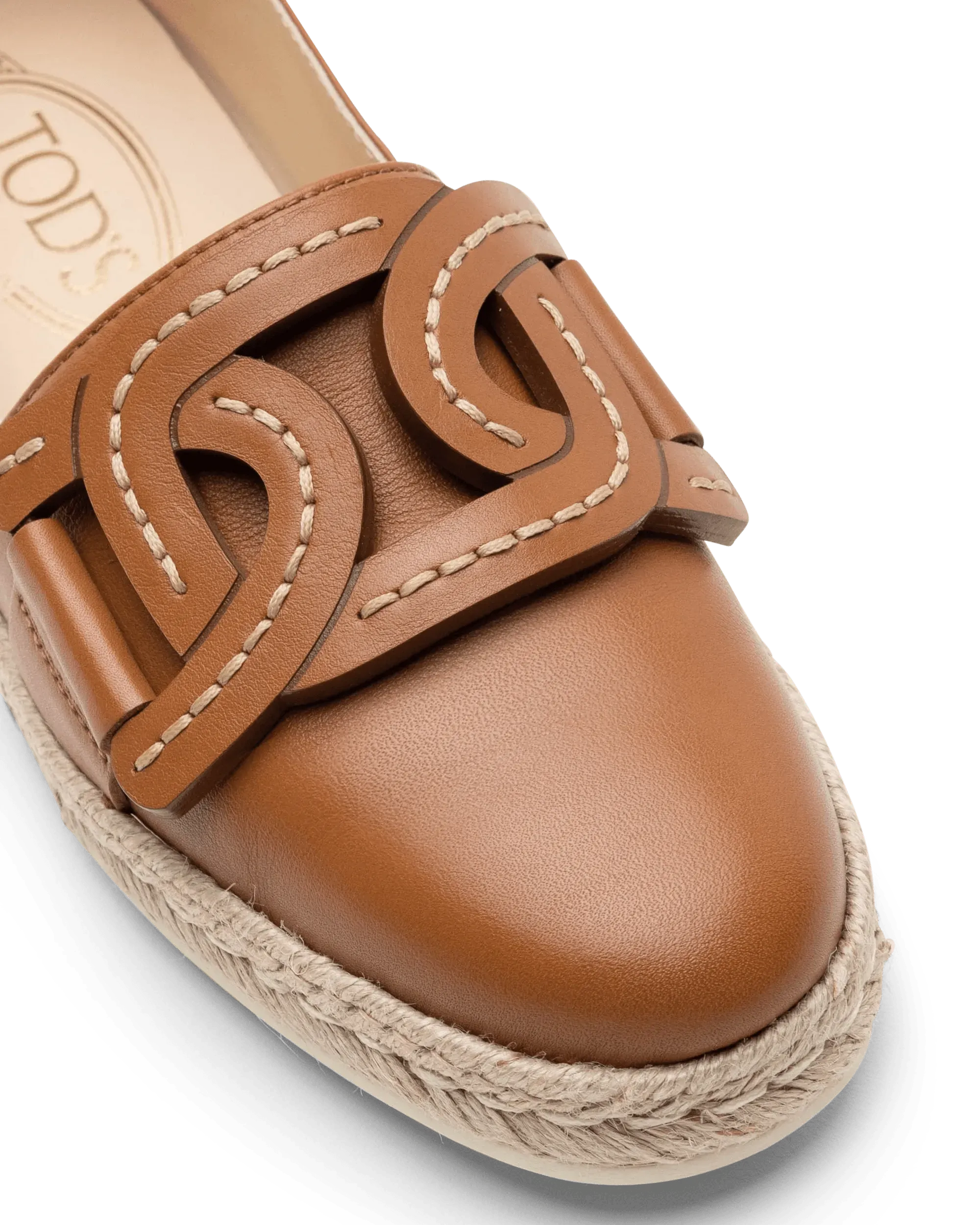 Leather Chain Espadrilles - DIHSAN