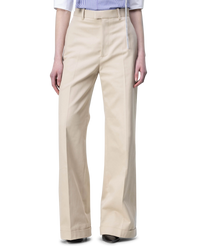 Wide Leg Twill Trousers