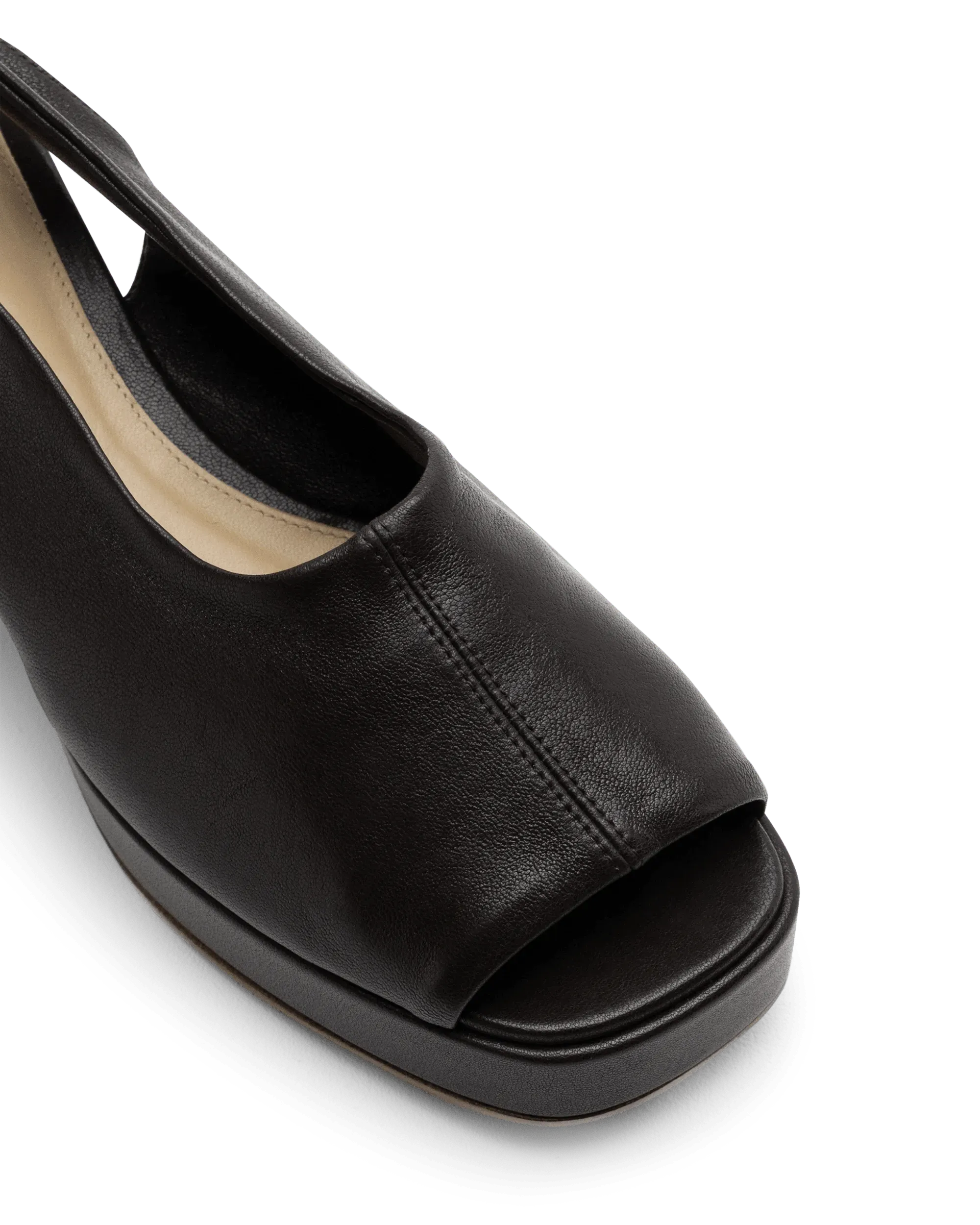 Stack Sling Platform Sandals - DIHSAN
