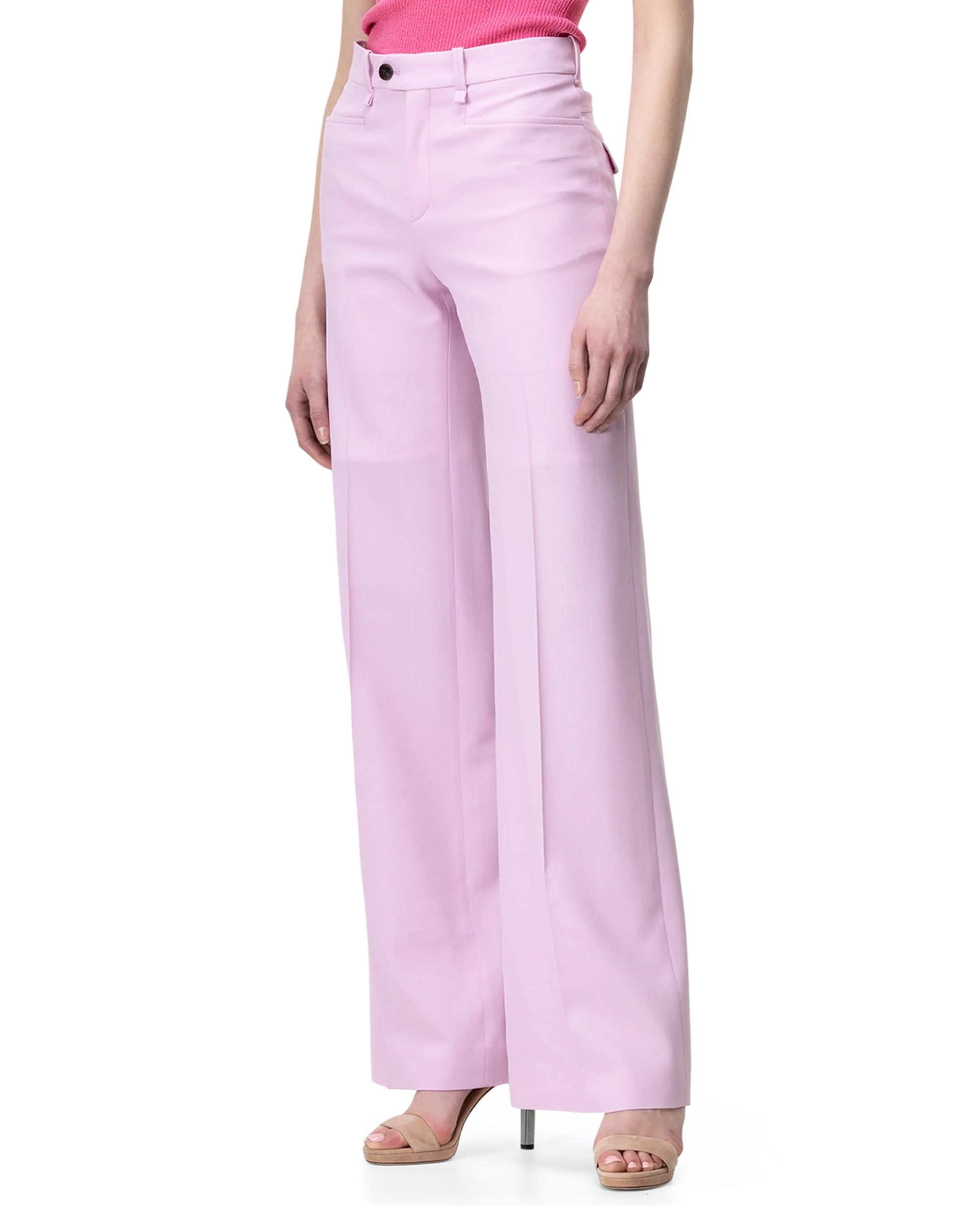 High Waisted Wide Leg Trousers