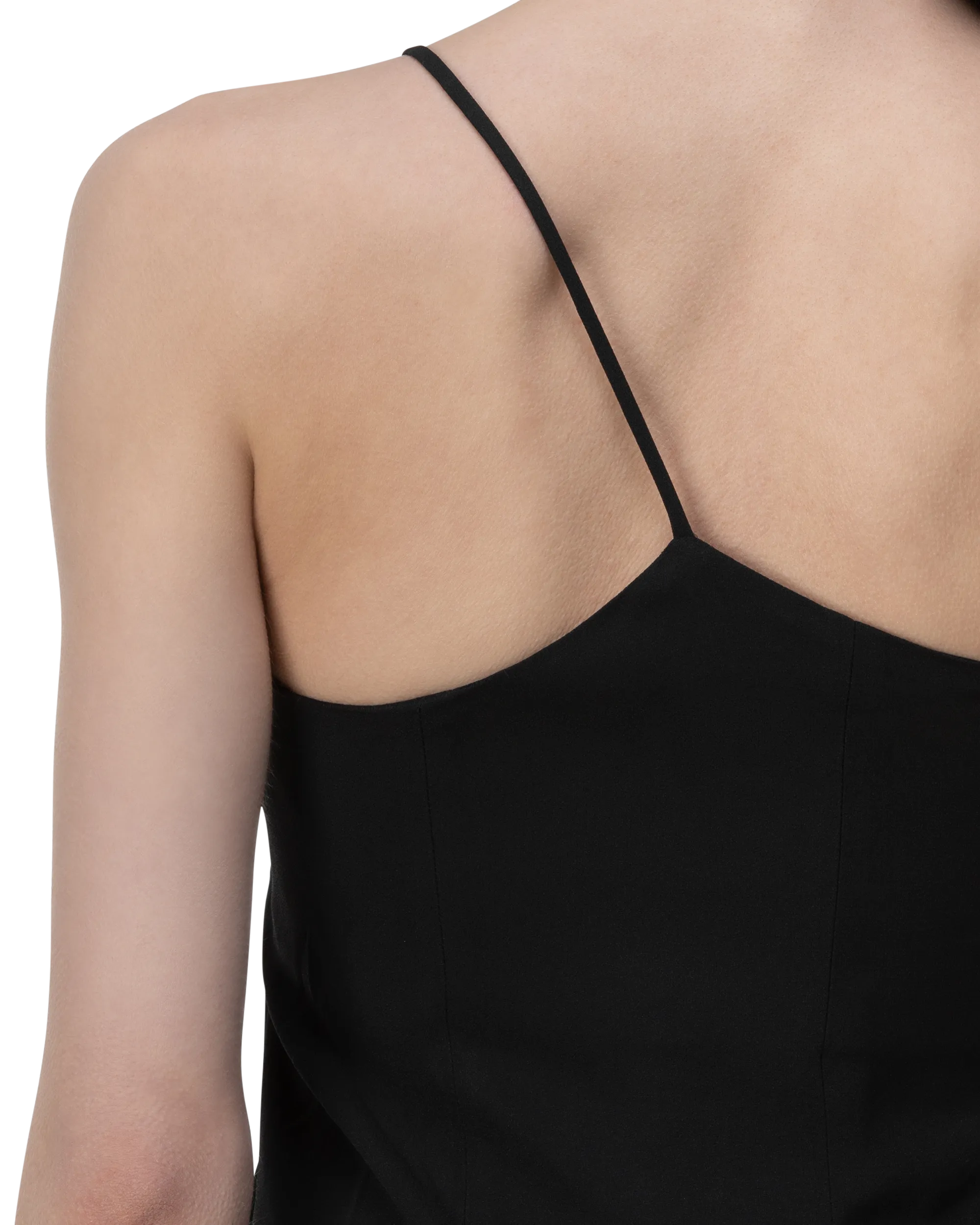 One Shoulder Crepe Dress