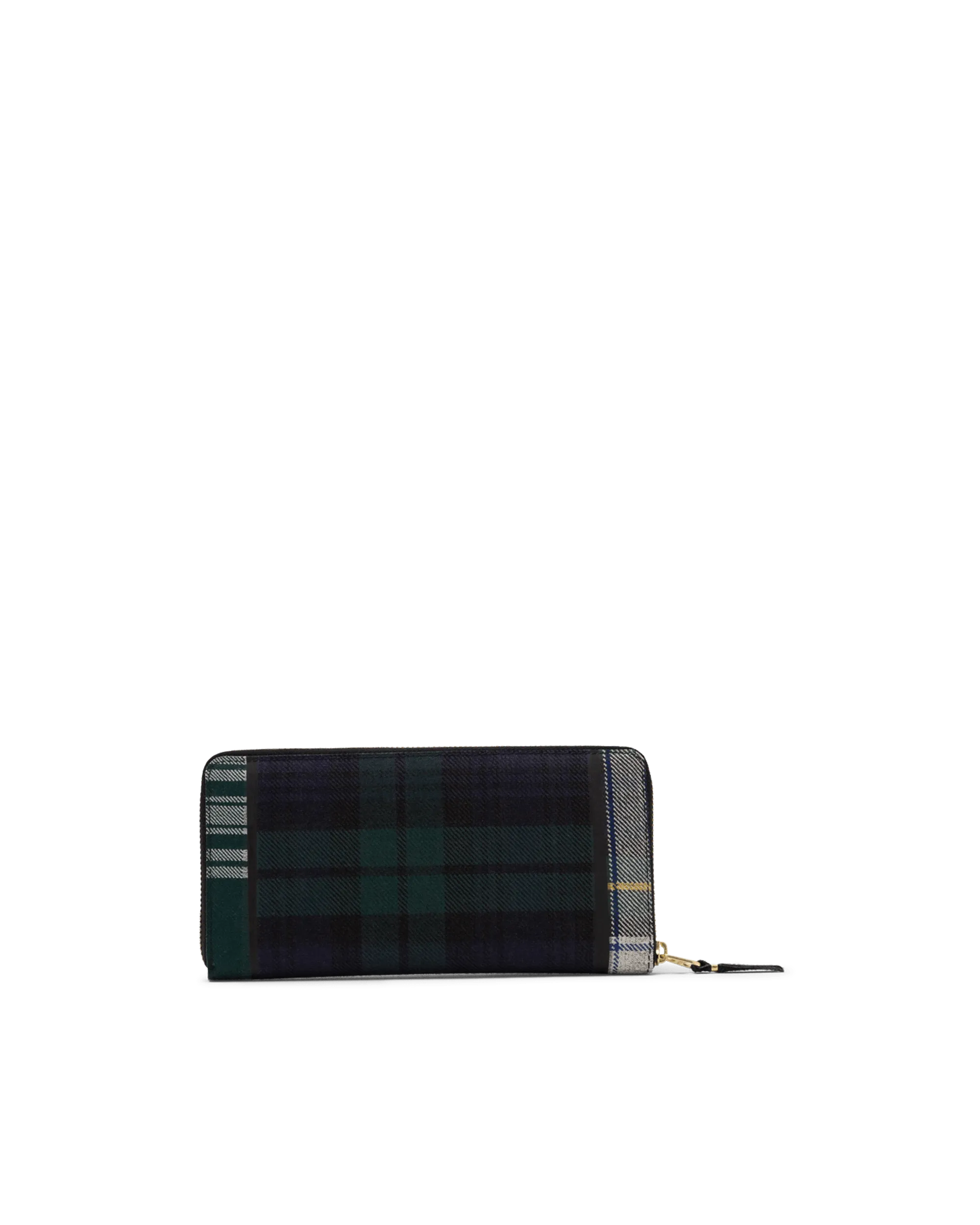 Tartan Patchwork Large Zip Wallet - DIHSAN