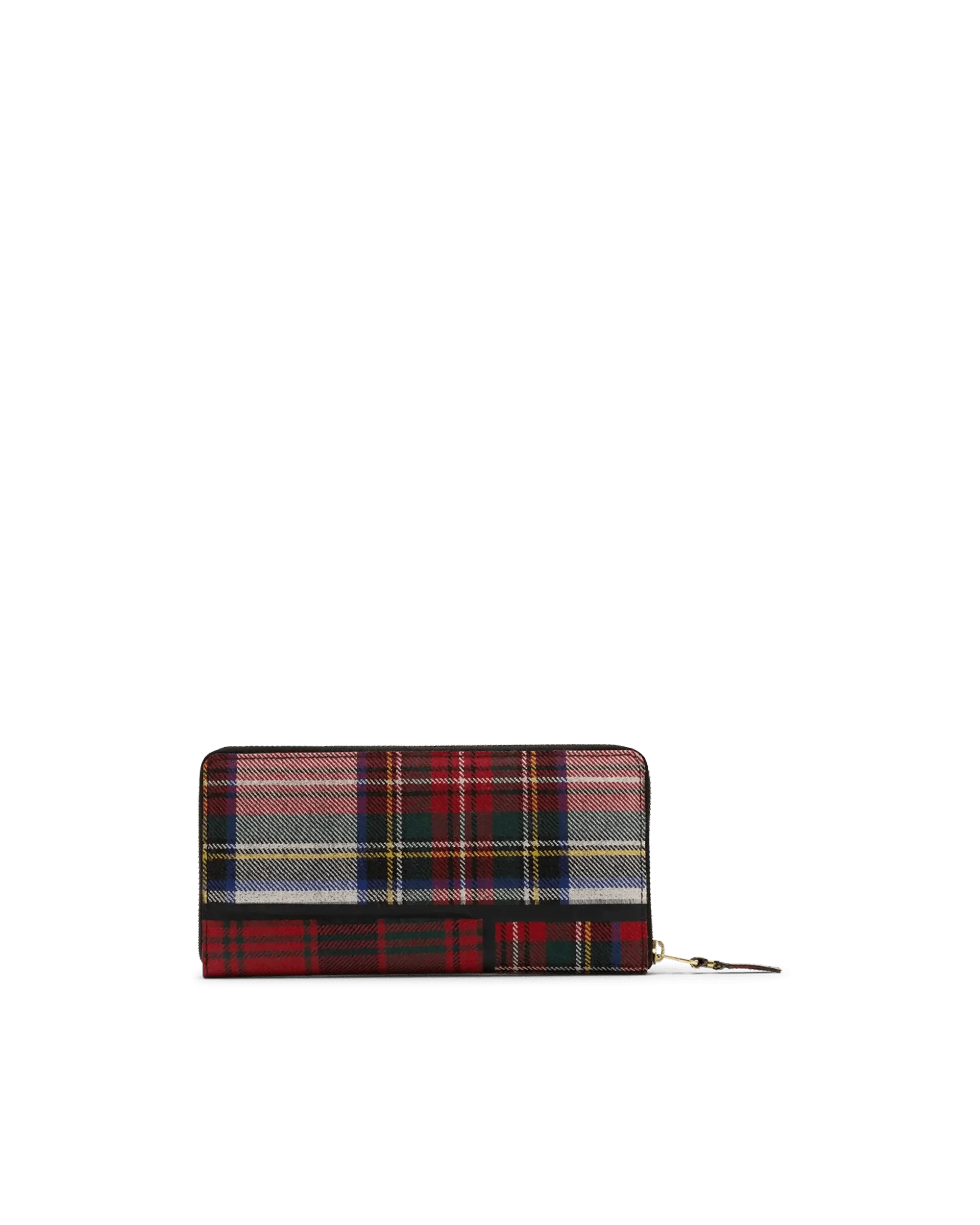 Tartan Patchwork Large Zip Wallet - DIHSAN