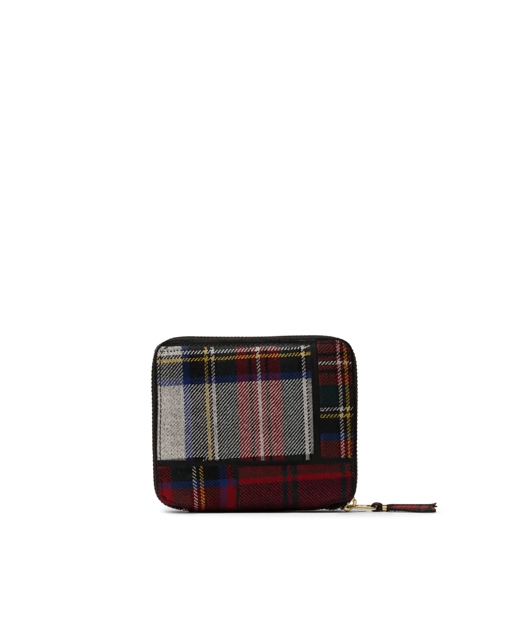 Tartan Patchwork Small Zip Wallet - DIHSAN