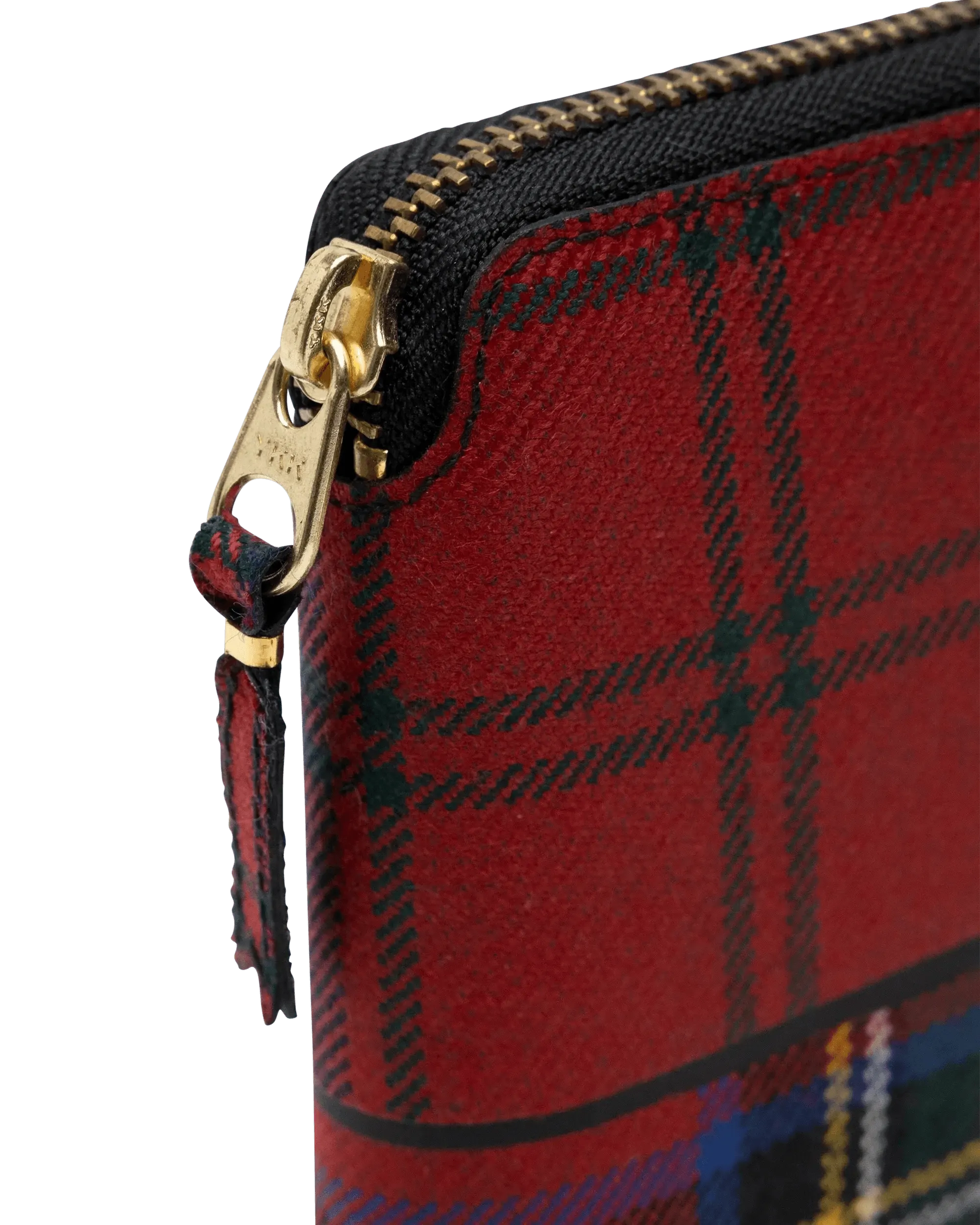 Tartan Patchwork Small Zip Wallet - DIHSAN