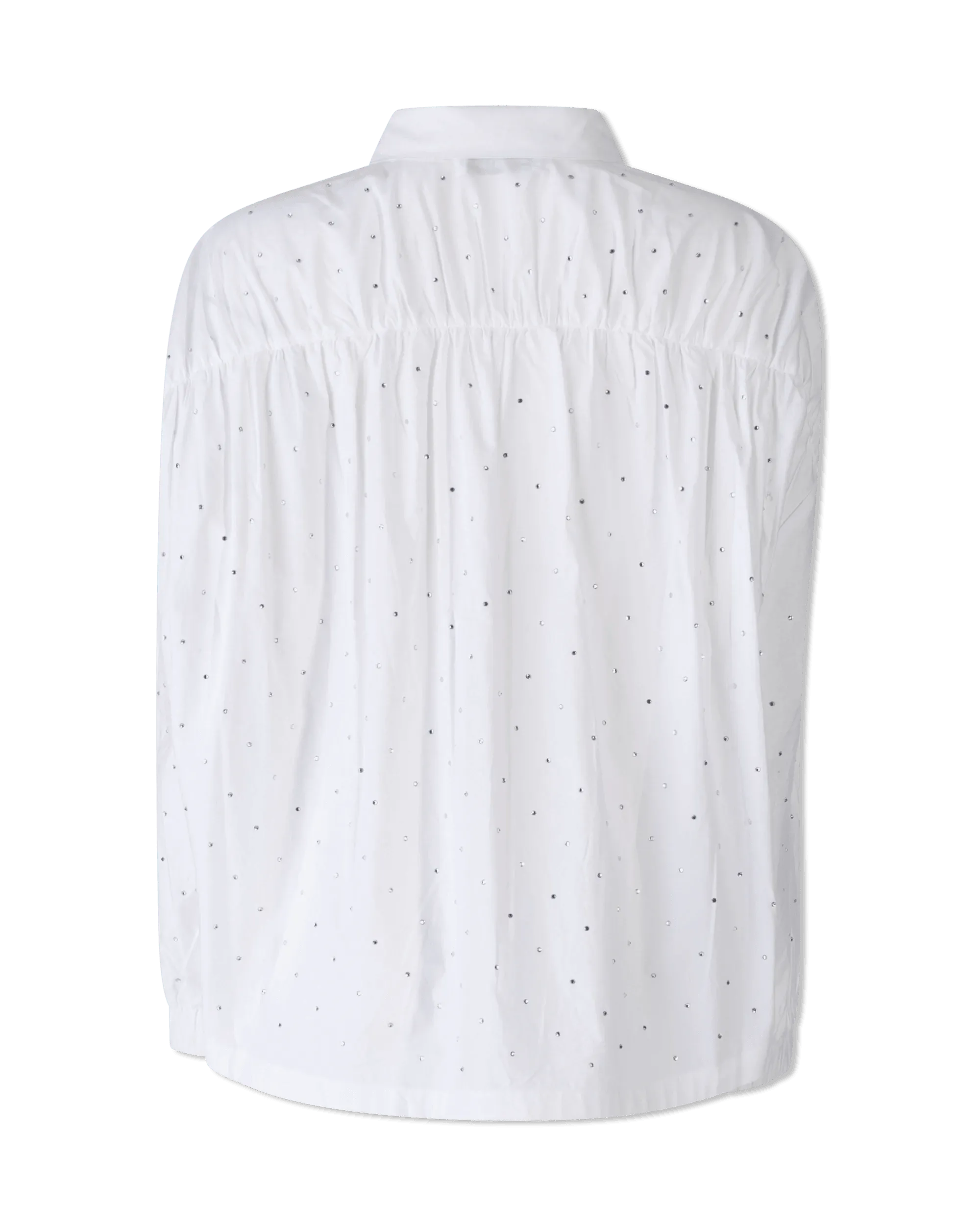 Rhinestone Embellished Poplin Shirt