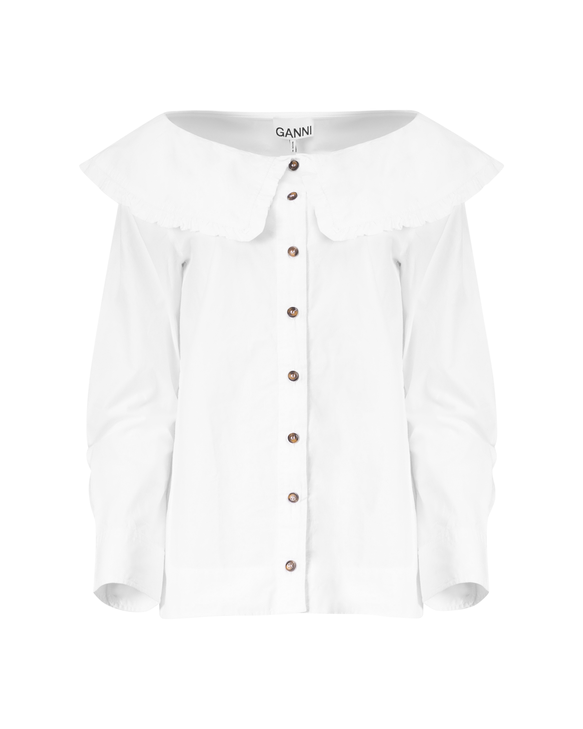 Boat Neck Poplin Blouse