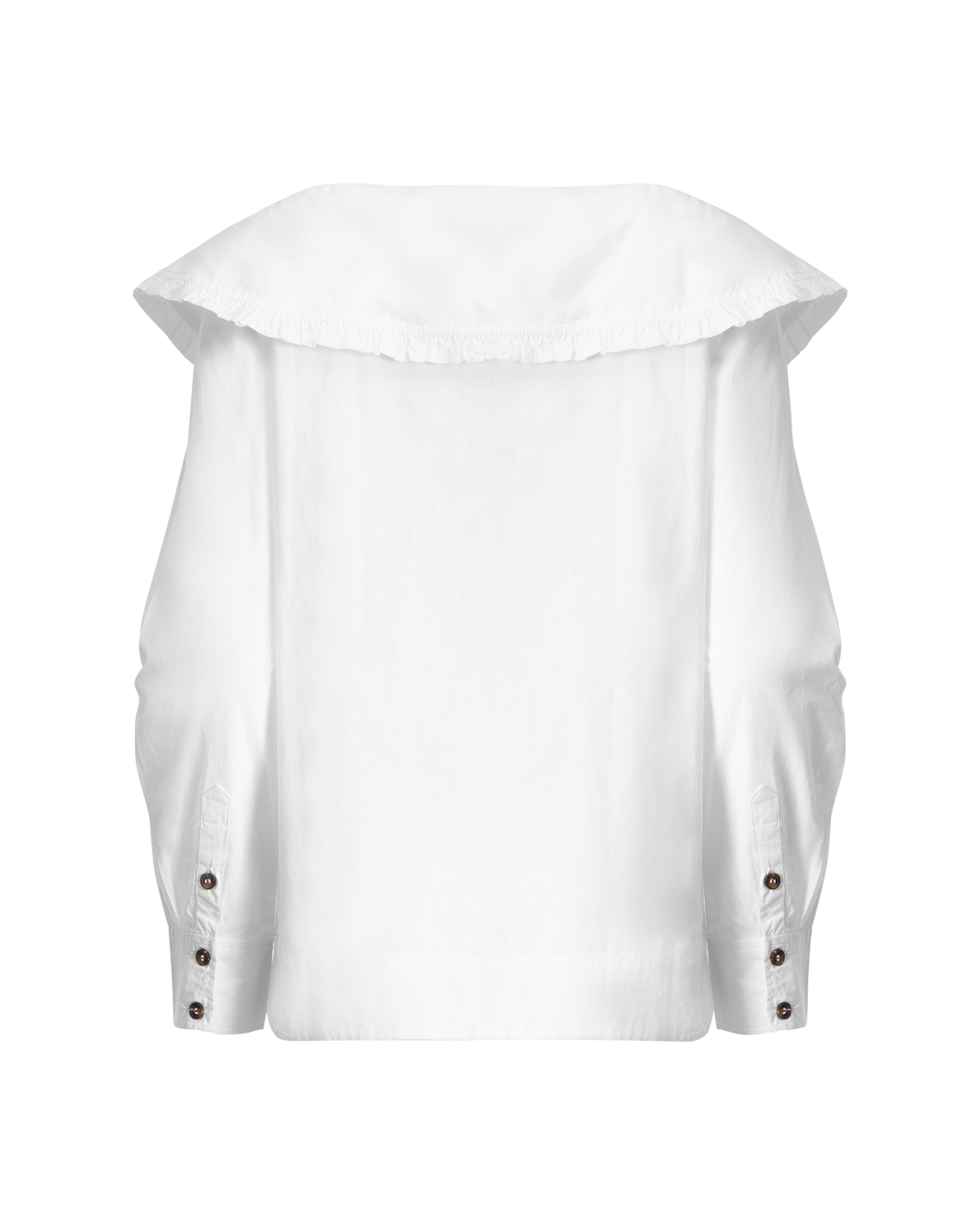 Boat Neck Poplin Blouse