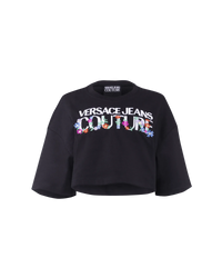 Floral Logo Cropped T-shirt - DIHSAN