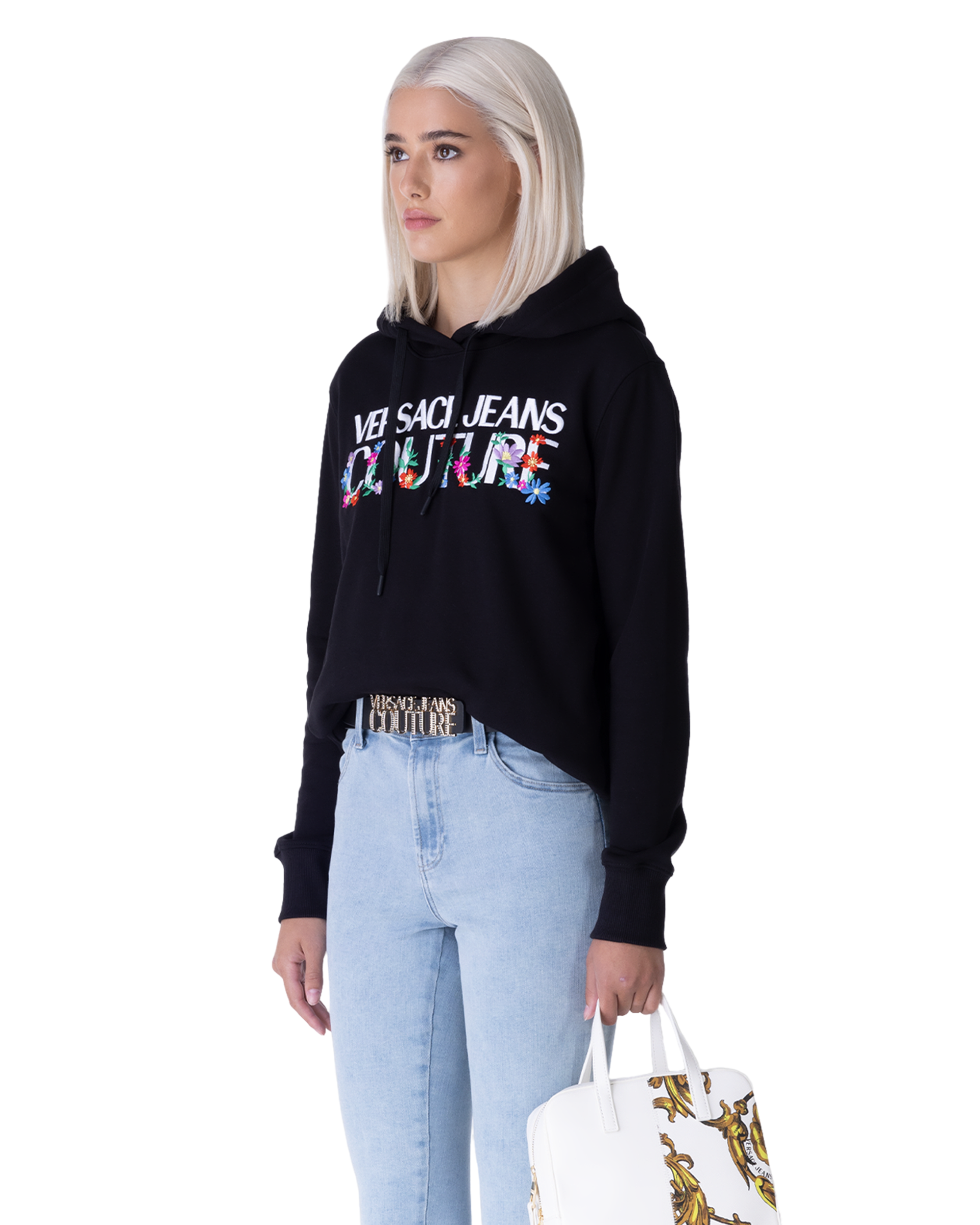 Floral Embroidered Versace Jeans Couture Hoodie