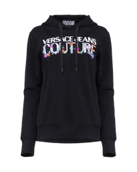 Floral Embroidered Logo Hoodie - DIHSAN