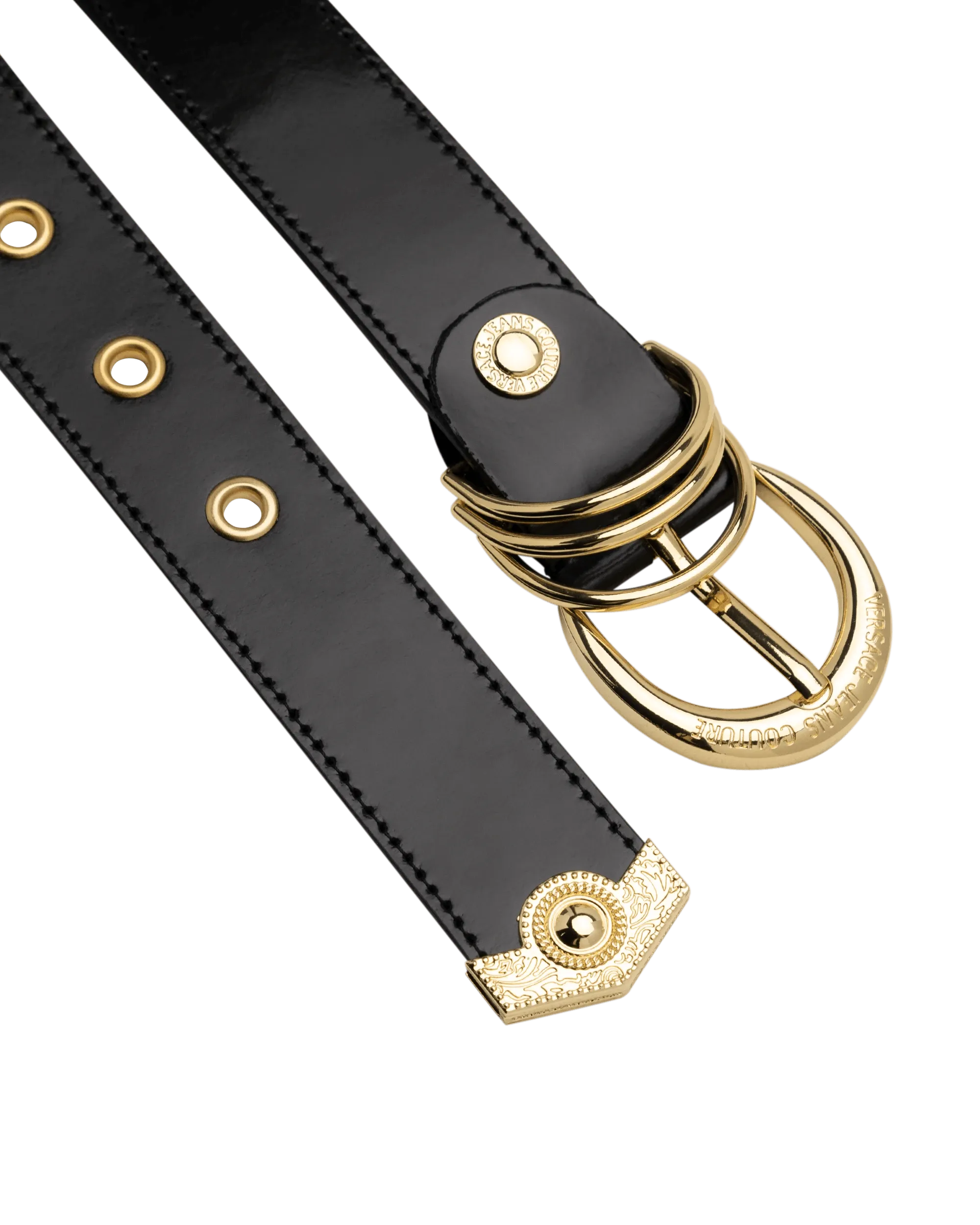 Gold Logo D-Ring Belt