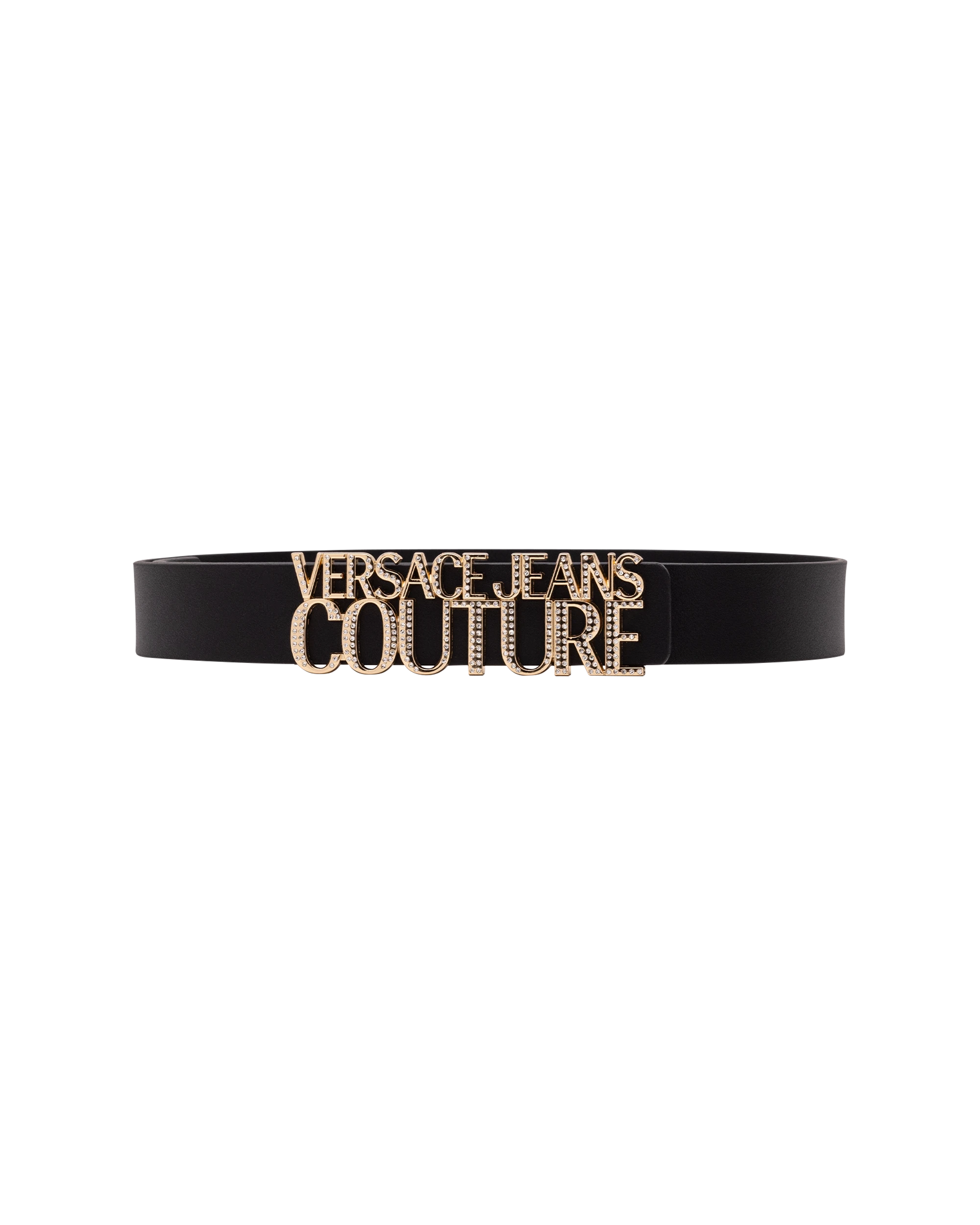 Leather Belt With Gold Logo