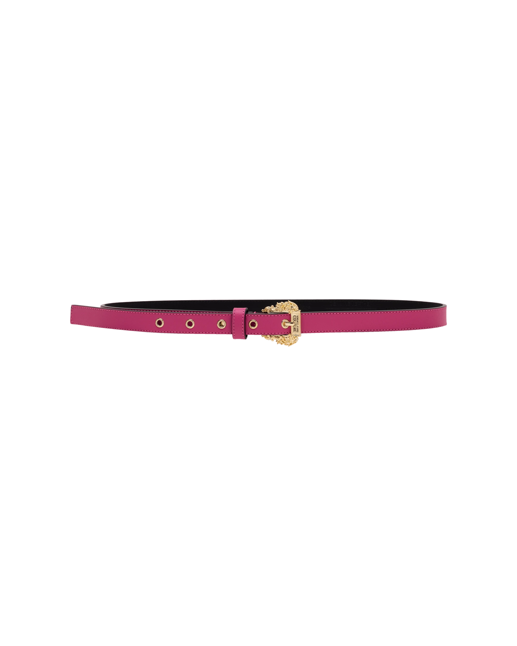 Gold Garland Logo Leather Belt