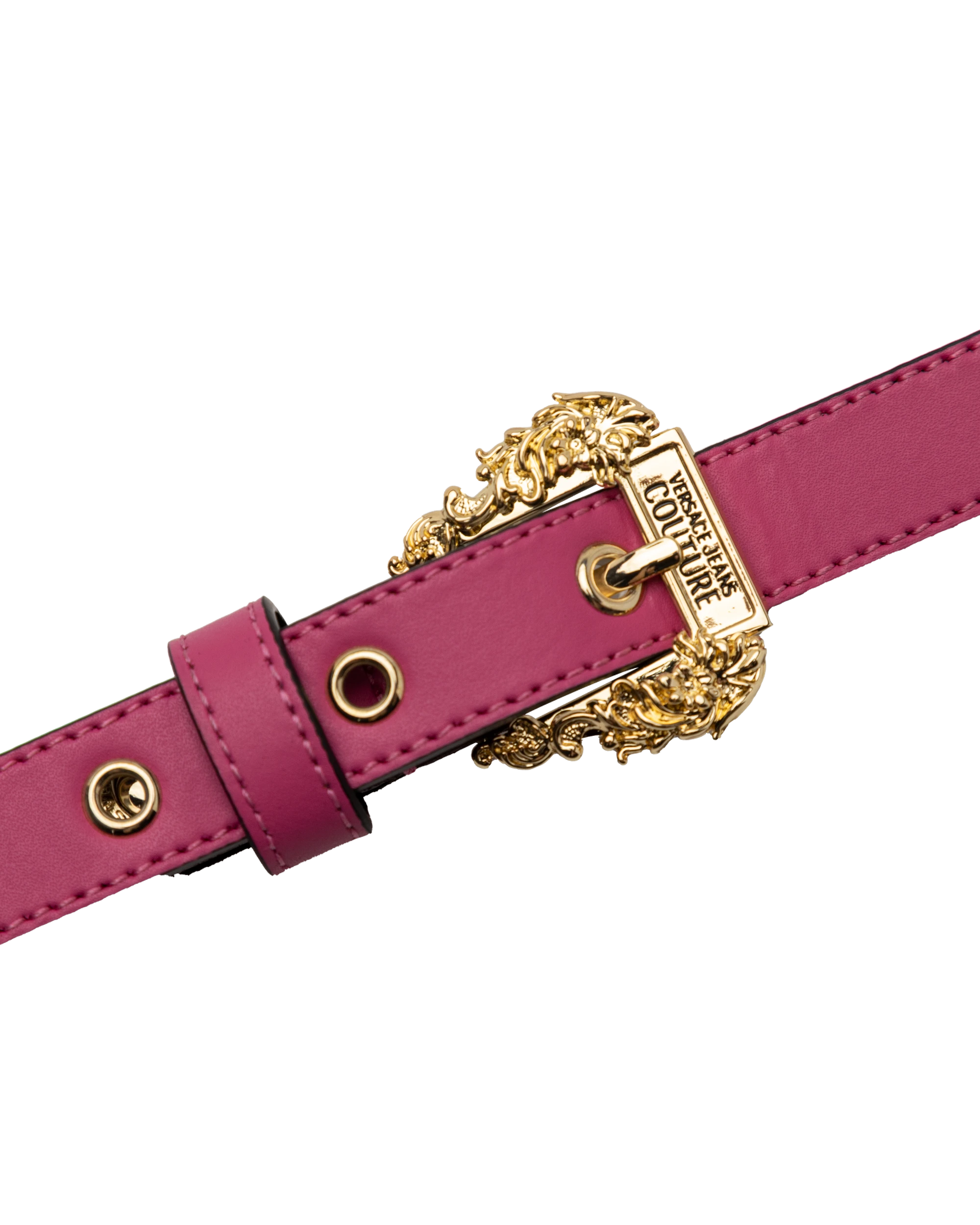 Gold Garland Logo Leather Belt